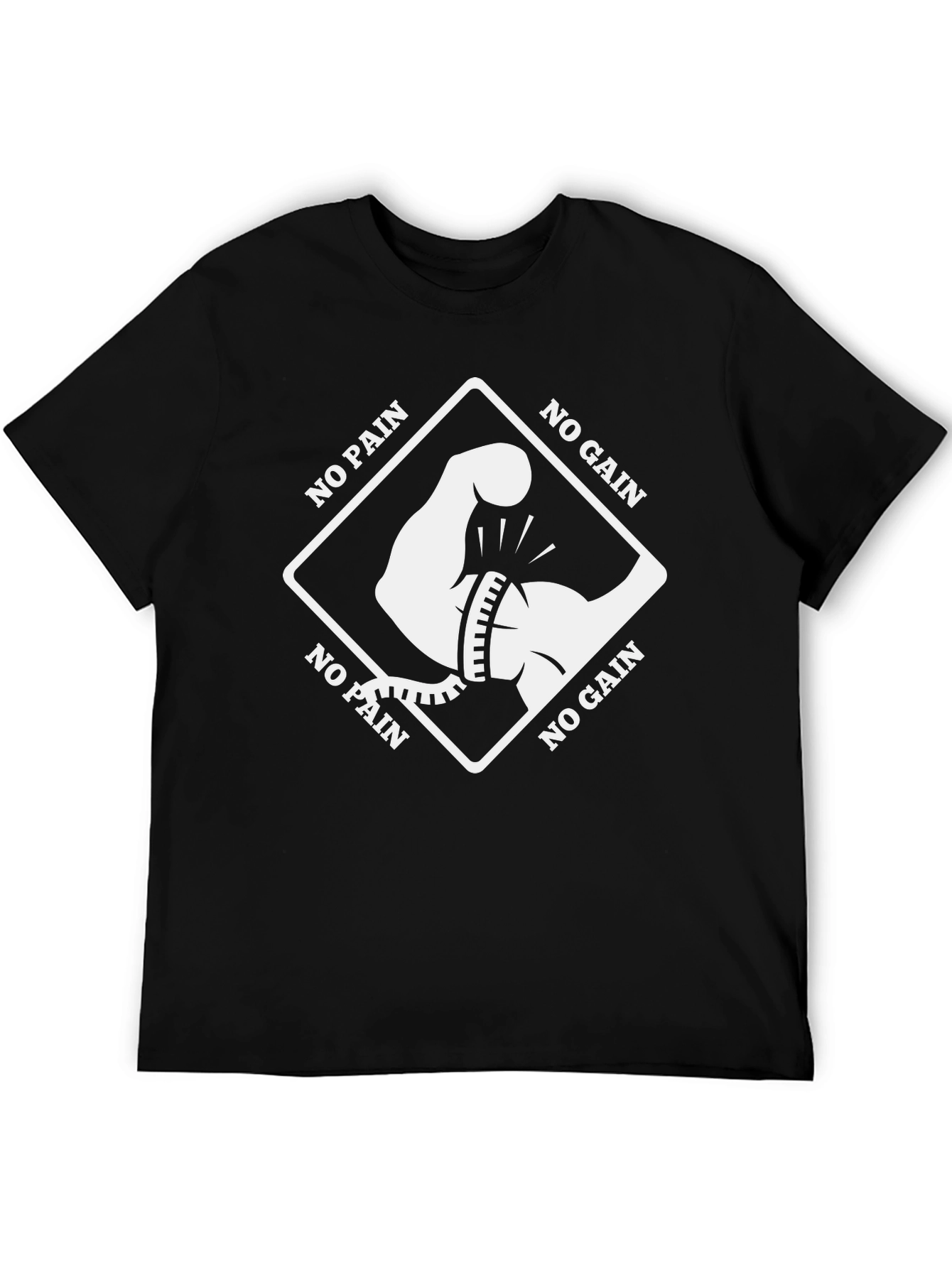 No Pain No Gain Black Graphic Tee