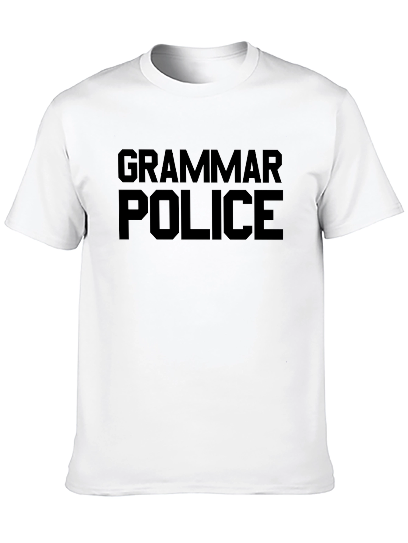 Grammar Police Graphic T-Shirt - Mens Crew Neck Tee