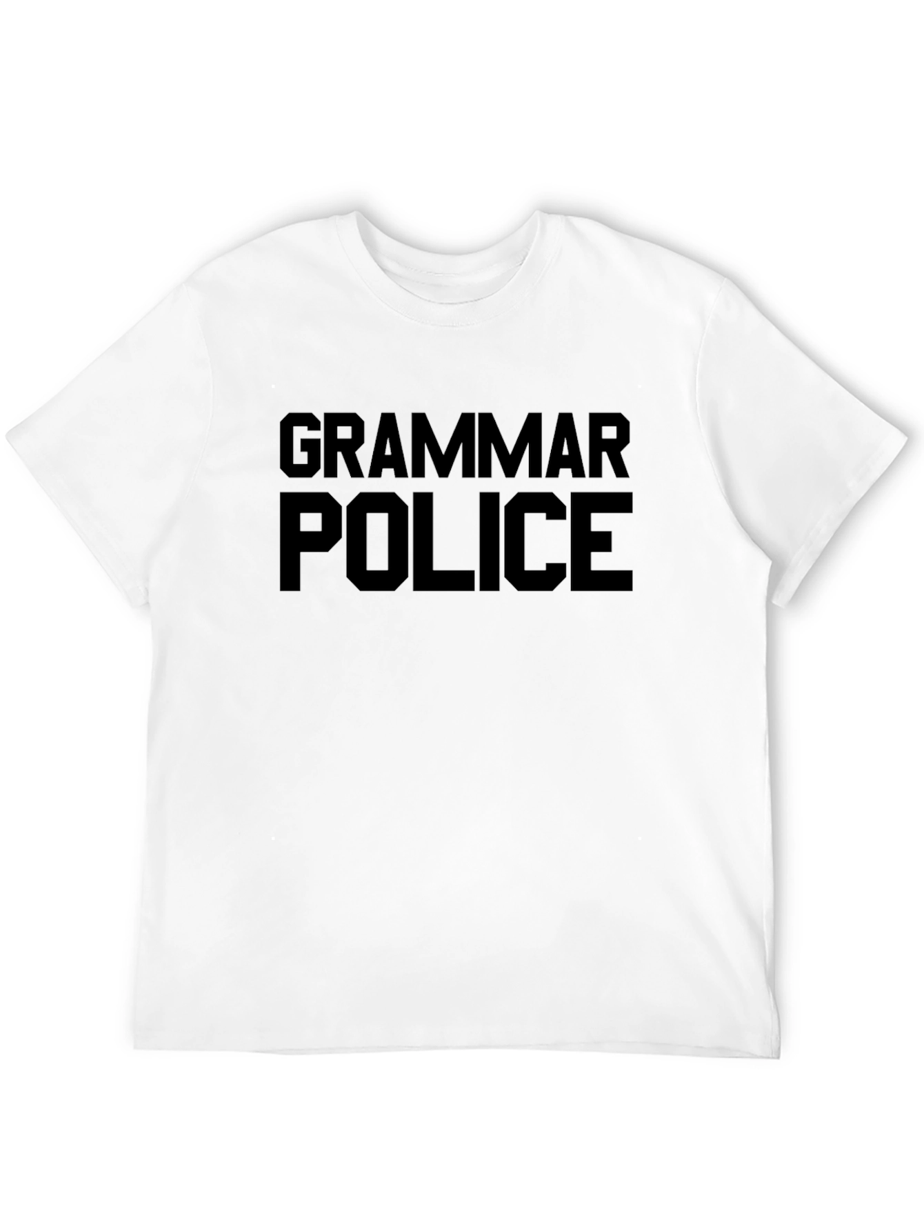Grammar Police Graphic T-Shirt - Mens Crew Neck Tee
