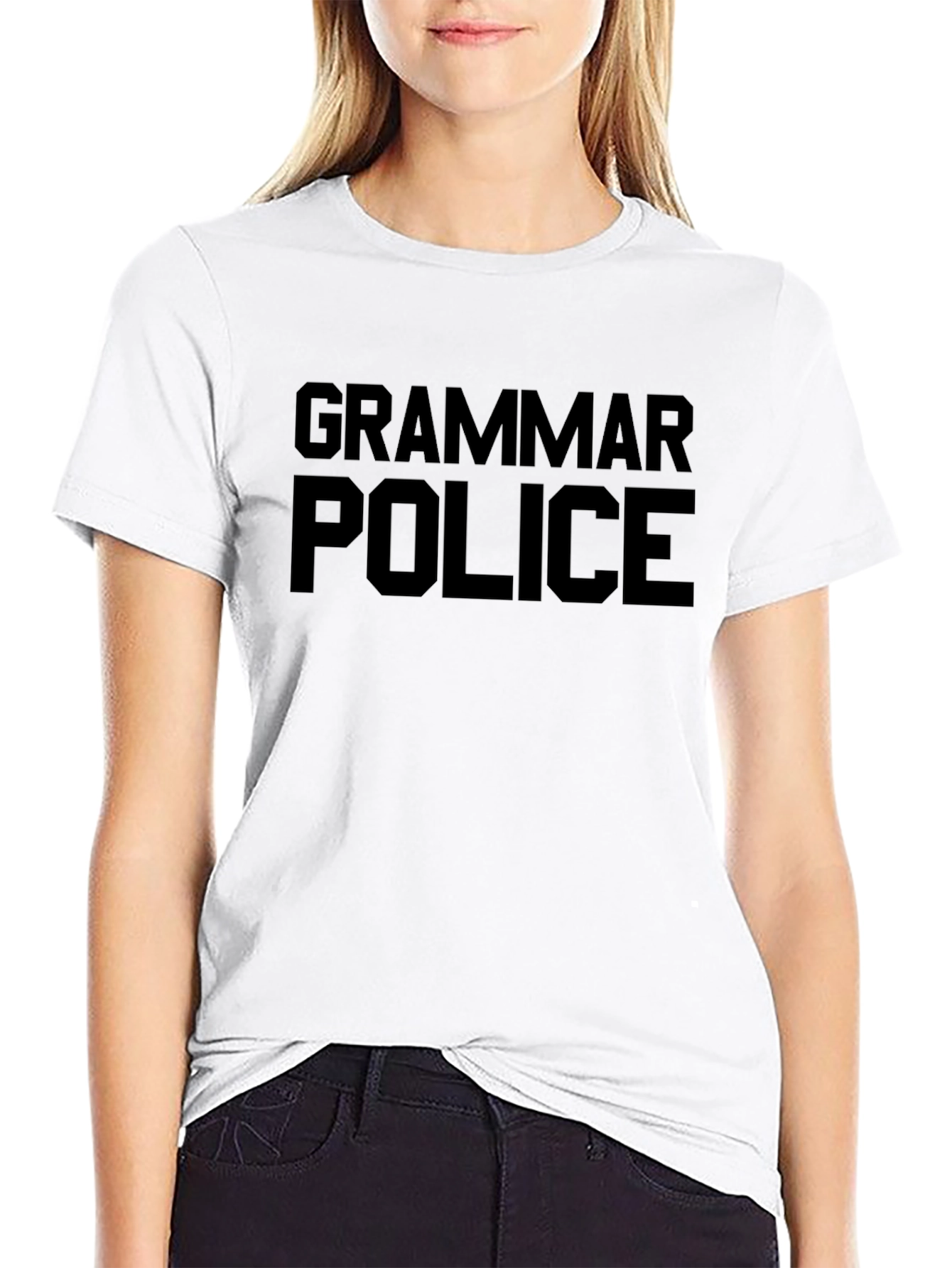 Grammar Police Graphic T-Shirt - Mens Crew Neck Tee
