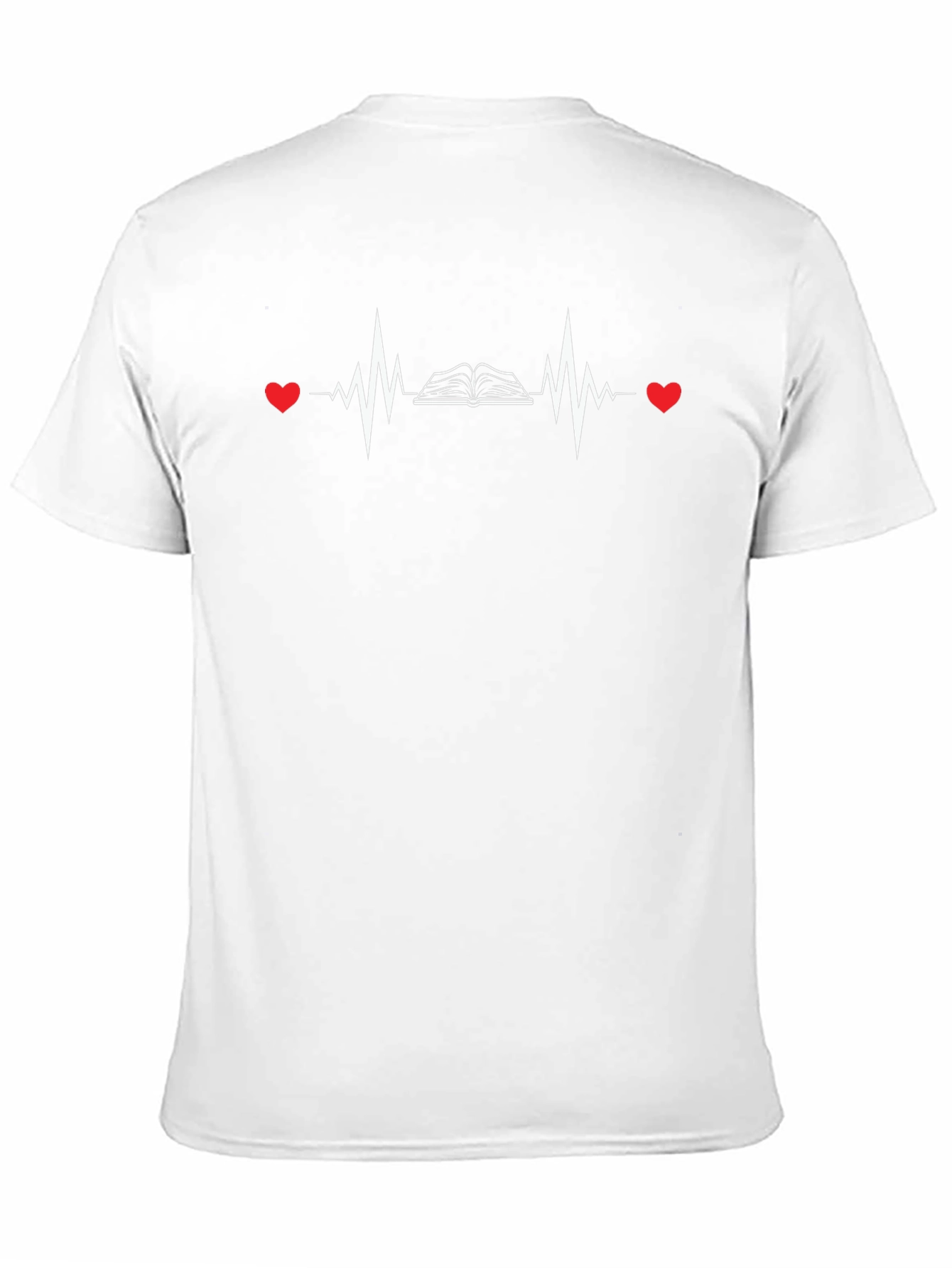 Book Lover Heartbeat Graphic Tee