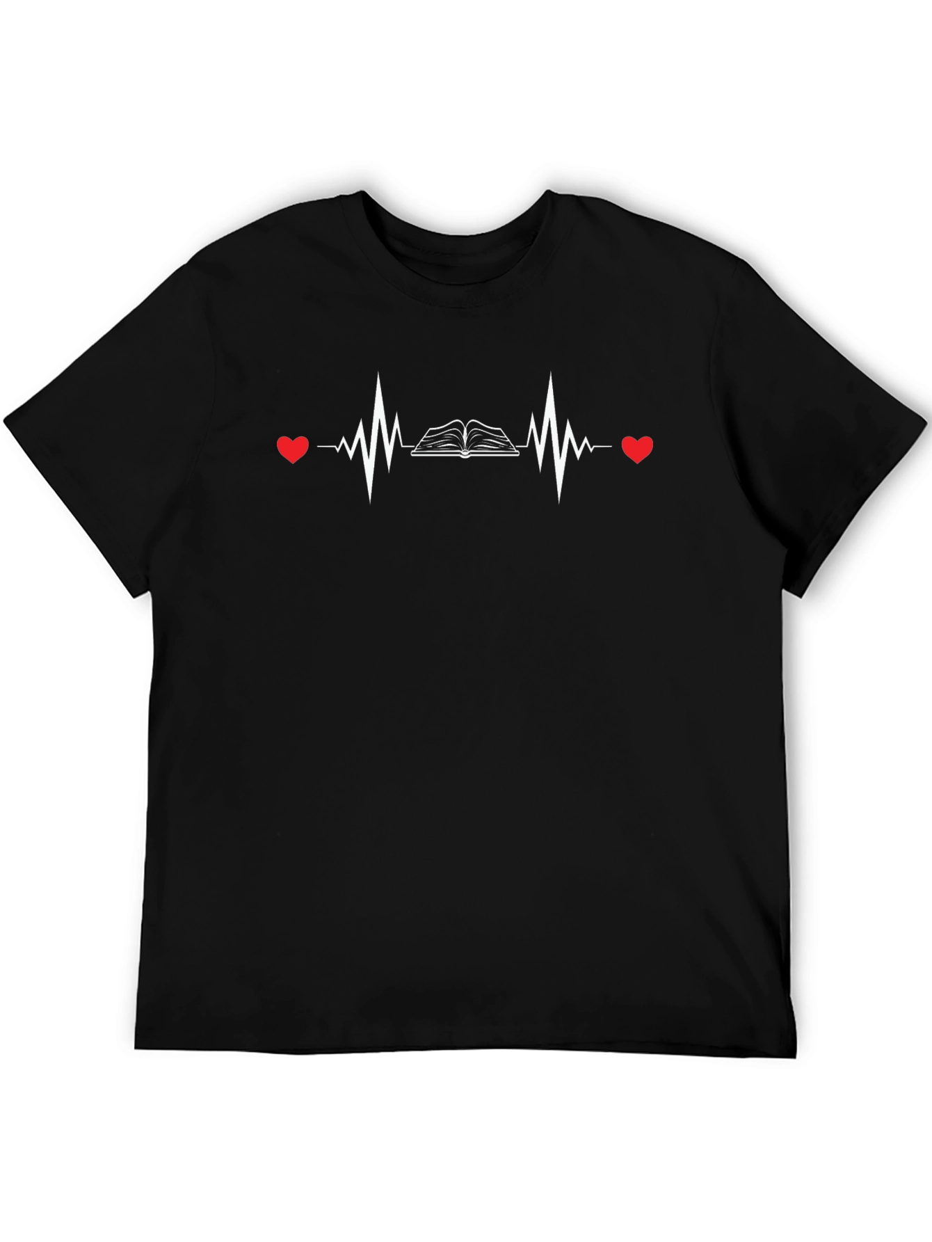 Book Lover Heartbeat Graphic Tee