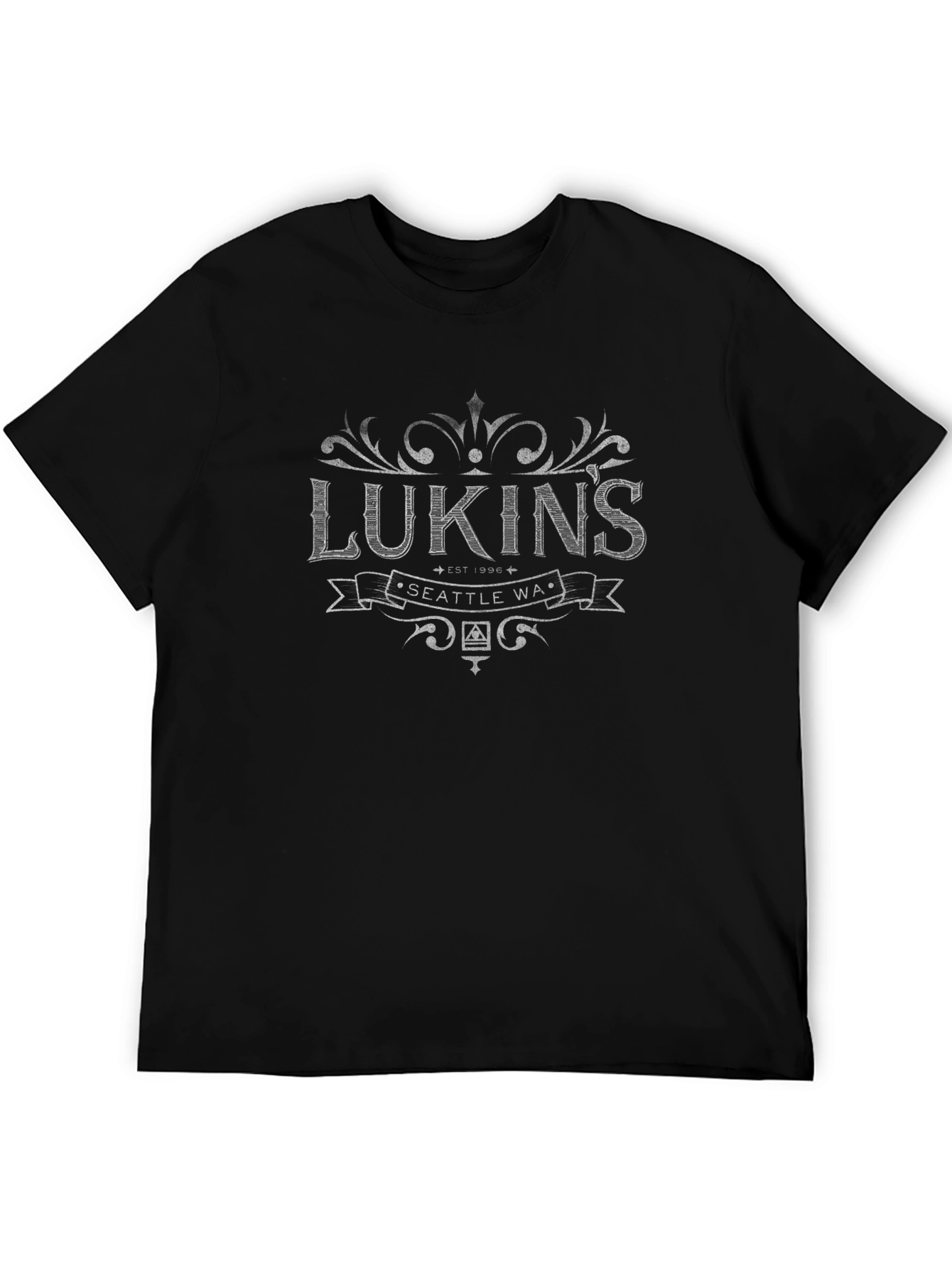 Lukins Seattle WA Black T-Shirt
