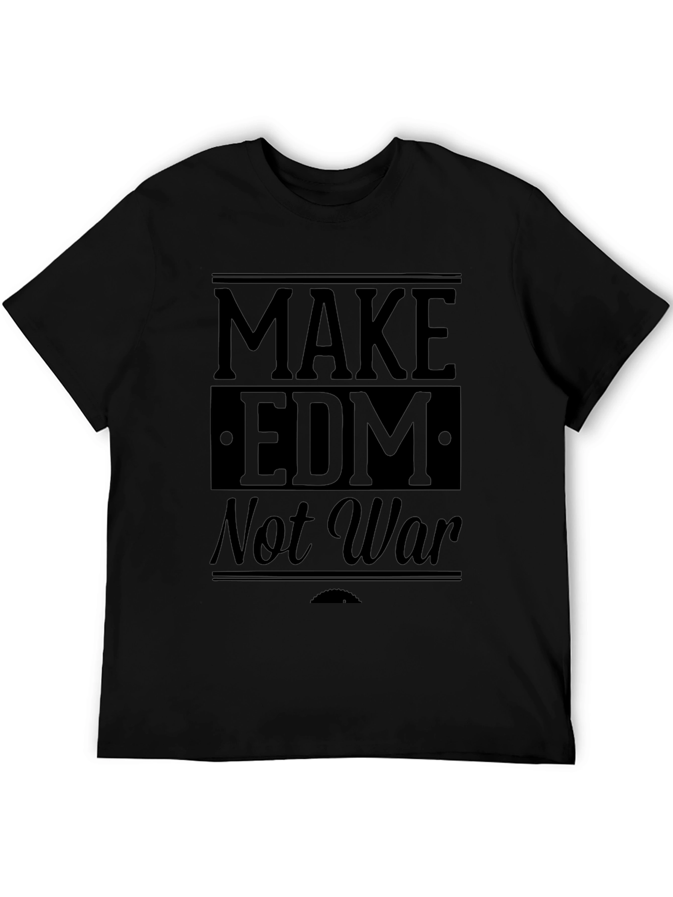 Make EDM Not War Black Graphic Tee
