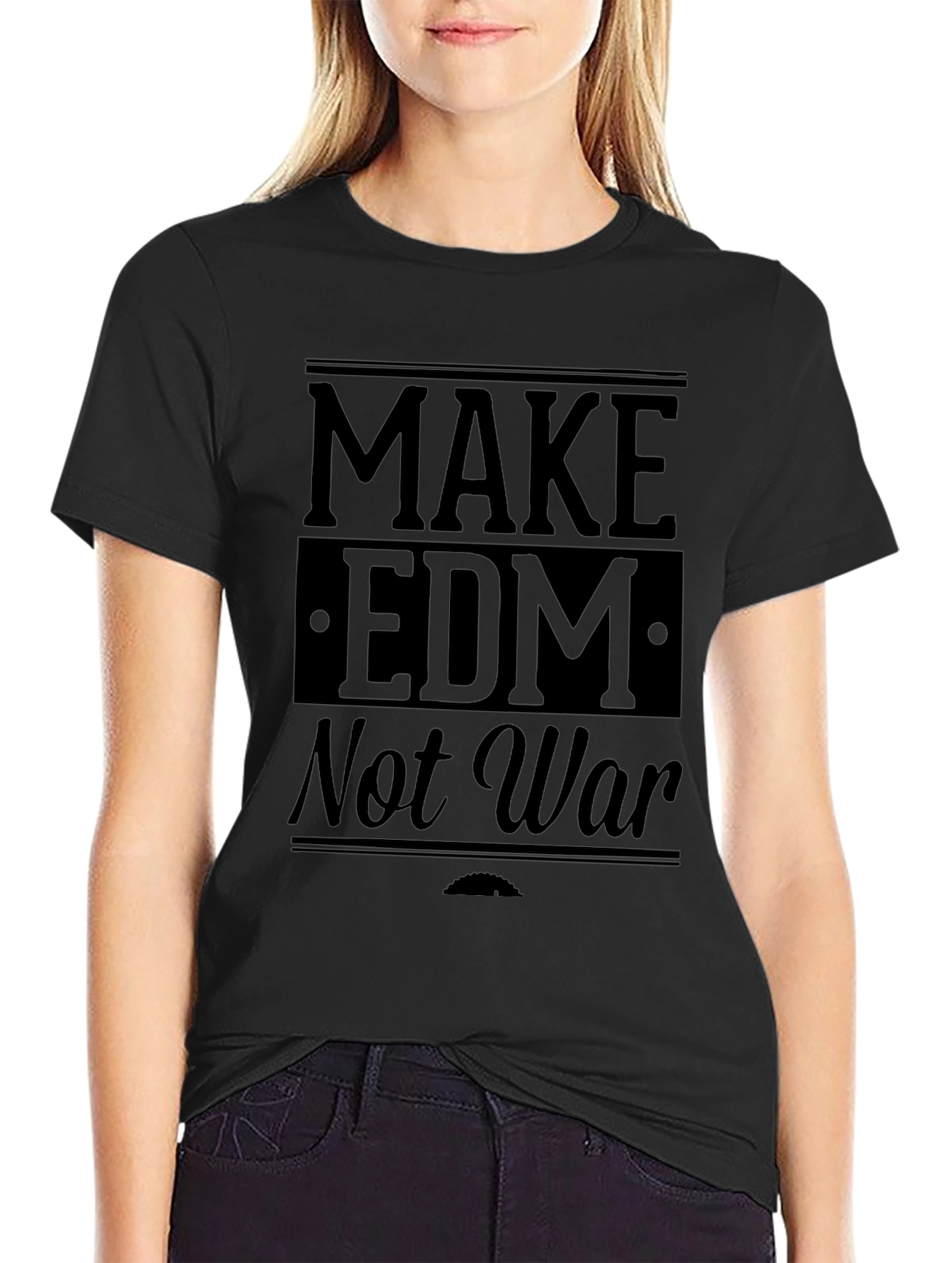 Make EDM Not War Black Graphic Tee