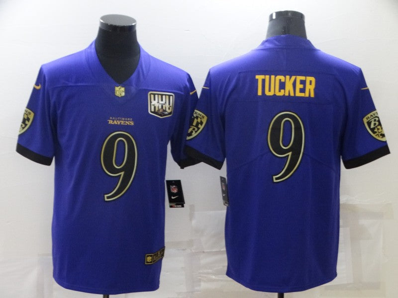 Men's Baltimore Ravens Justin Tucker #9 Purple Player Game Jerseys