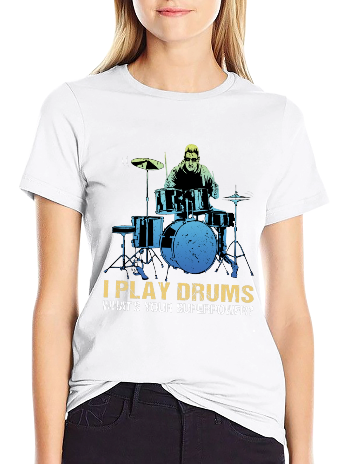 I Play Drums Superpower T-Shirt