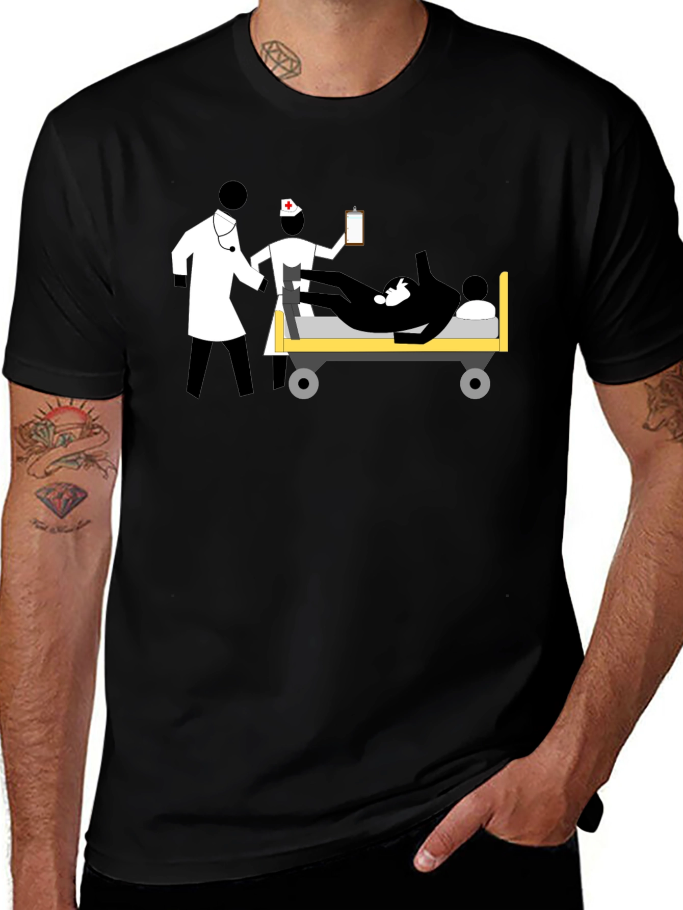 Medical Team Graphic Tee - Unisex Black T-Shirt