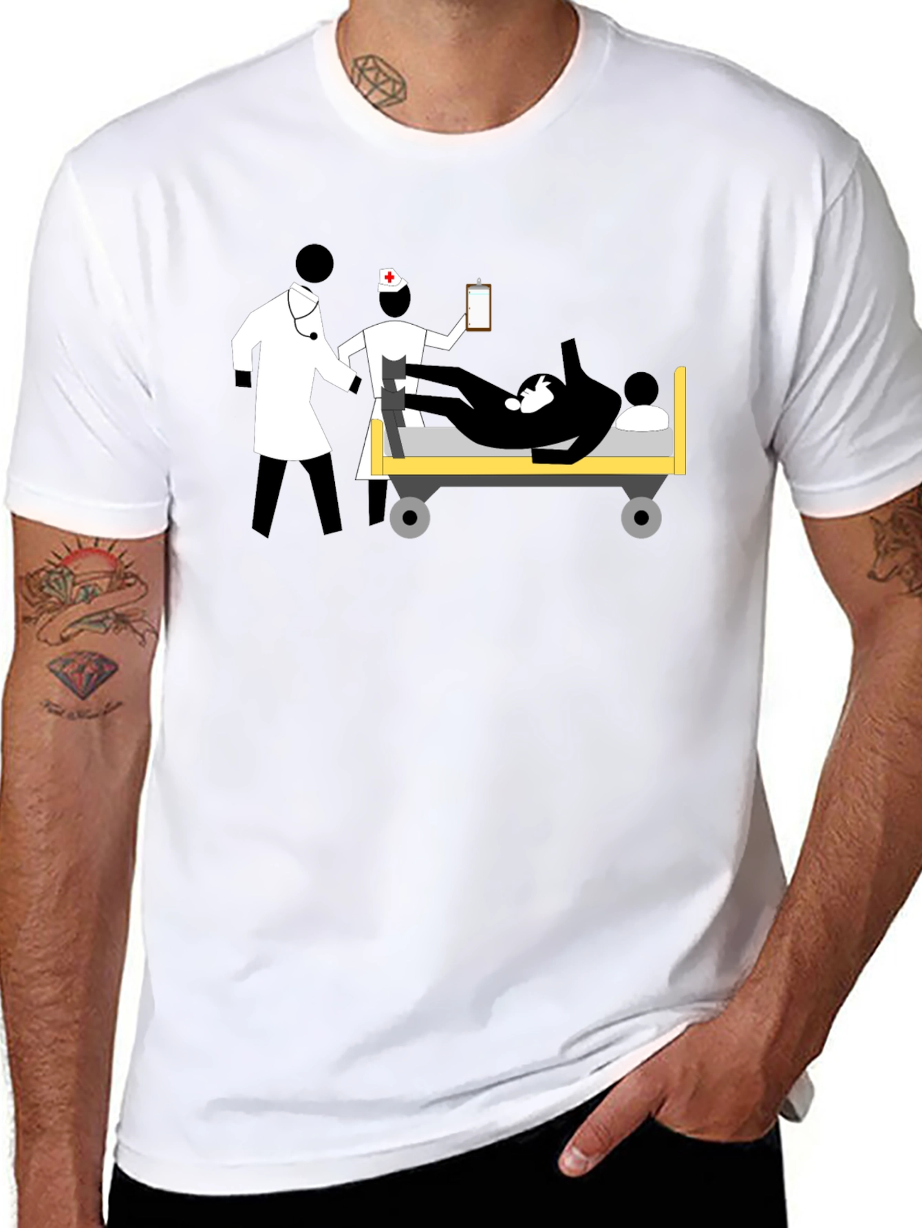 Medical Team Graphic Tee - Unisex Black T-Shirt