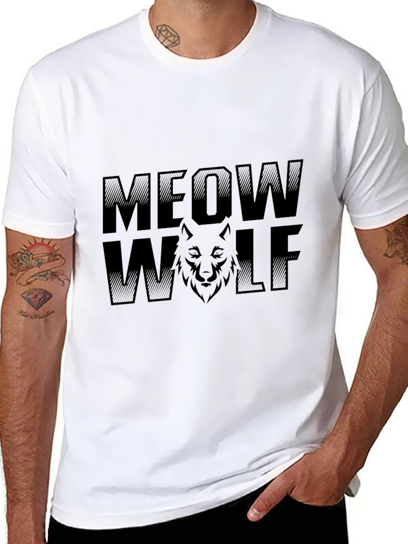 Meow Wolf T-Shirt Black Cotton Blend Tee