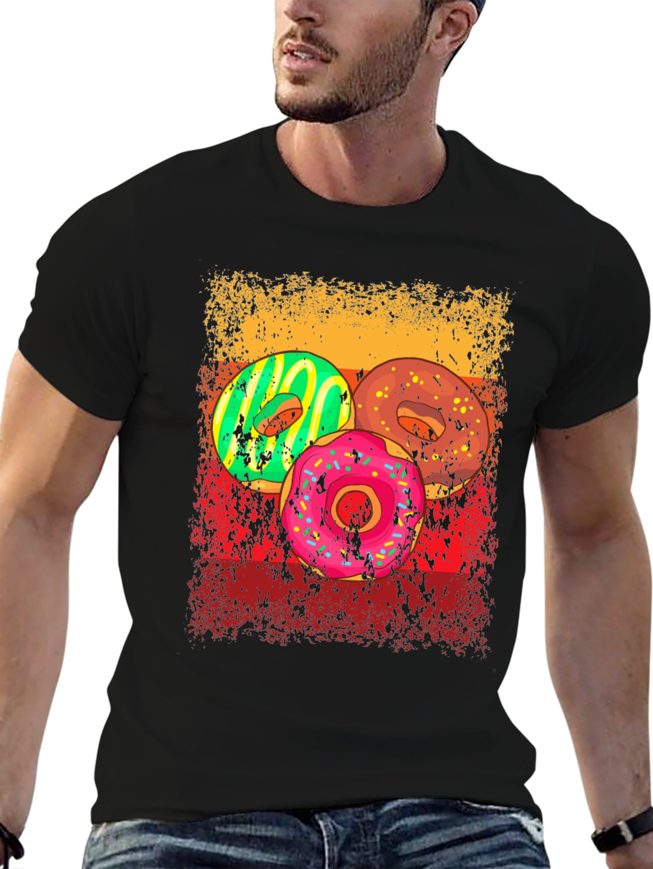 Donut Graphic T-Shirt - Sweet Treat Design
