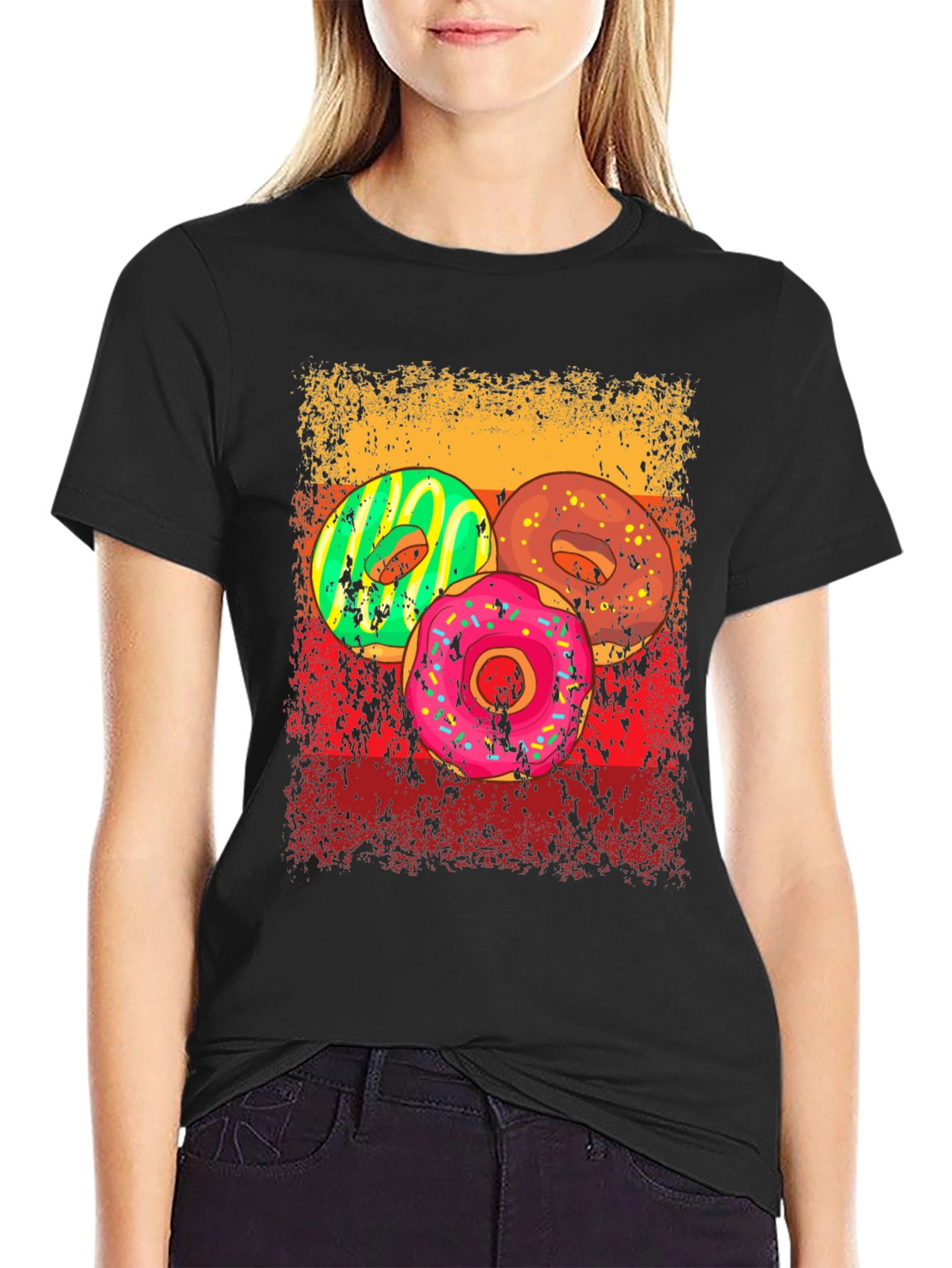 Donut Graphic T-Shirt - Sweet Treat Design
