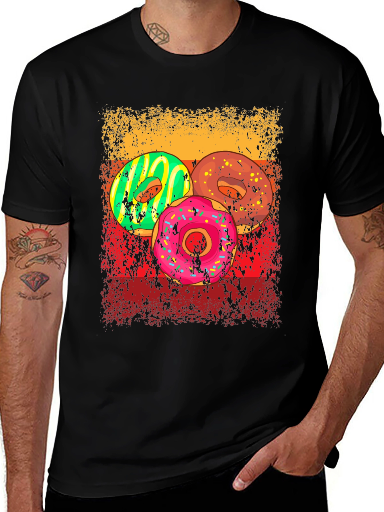 Donut Graphic T-Shirt - Sweet Treat Design