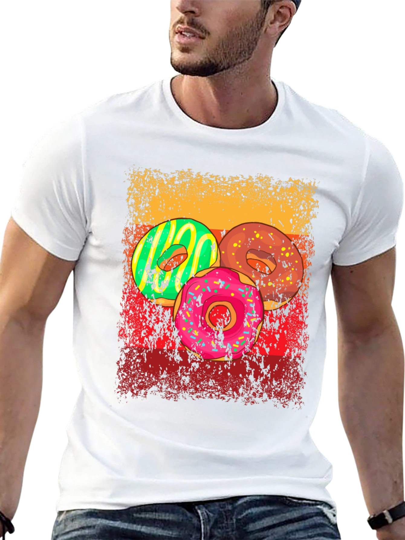 Donut Graphic T-Shirt - Sweet Treat Design