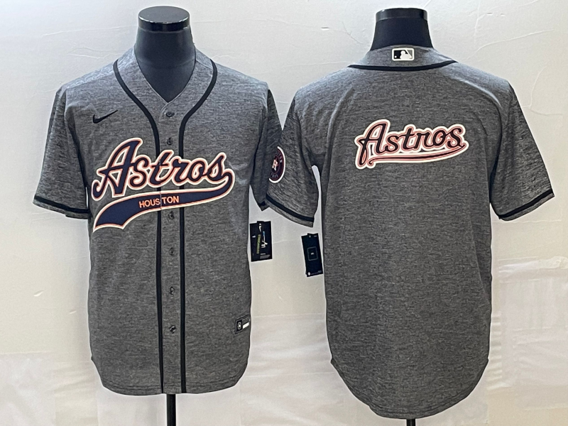 Men's Houston Astros Gray Joint Edition Replica Team Jerseys