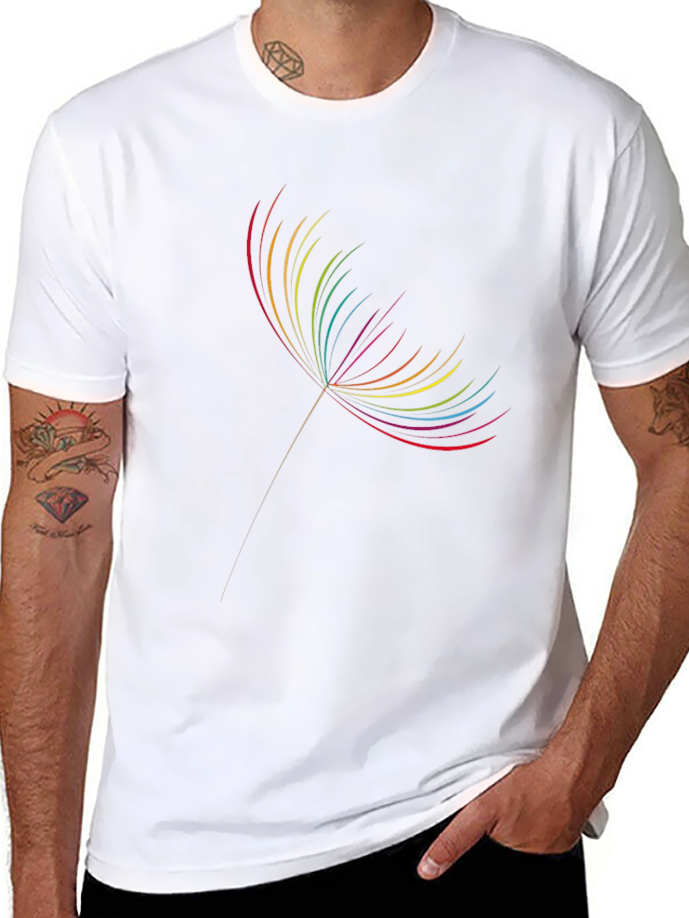 Rainbow Dandelion Graphic Tee