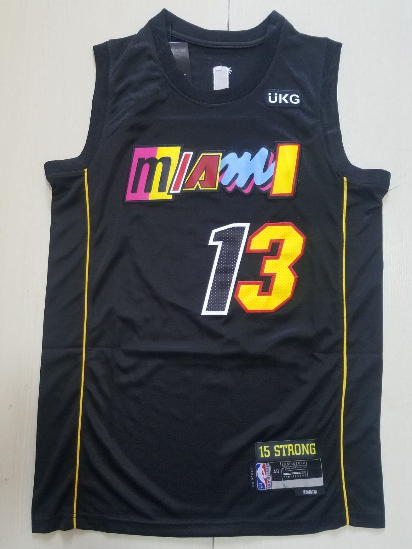 Men's Miami Heat Bam Adebayo #13 Black Swingman Jerseys City Edition