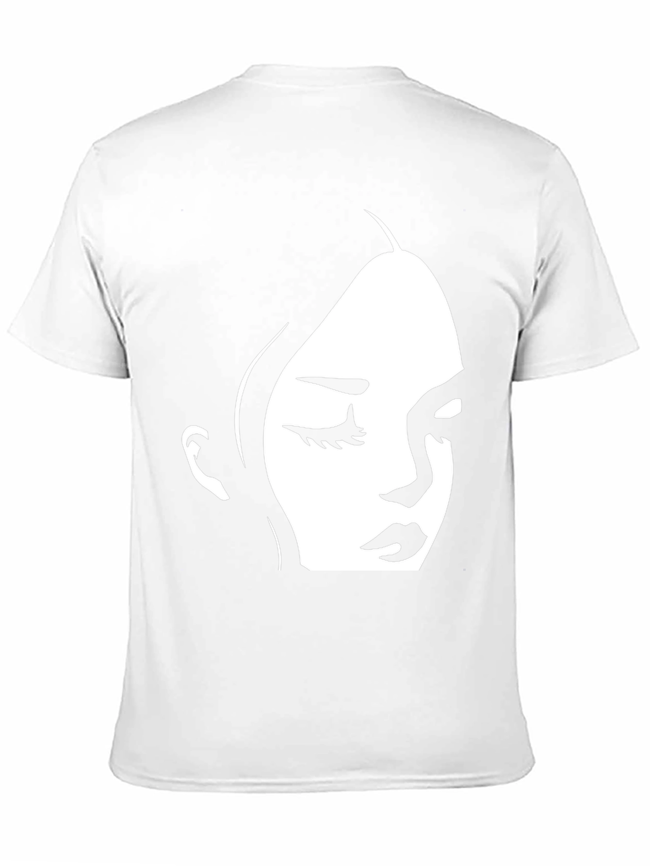 Black T-Shirt with Minimalist Face Design
