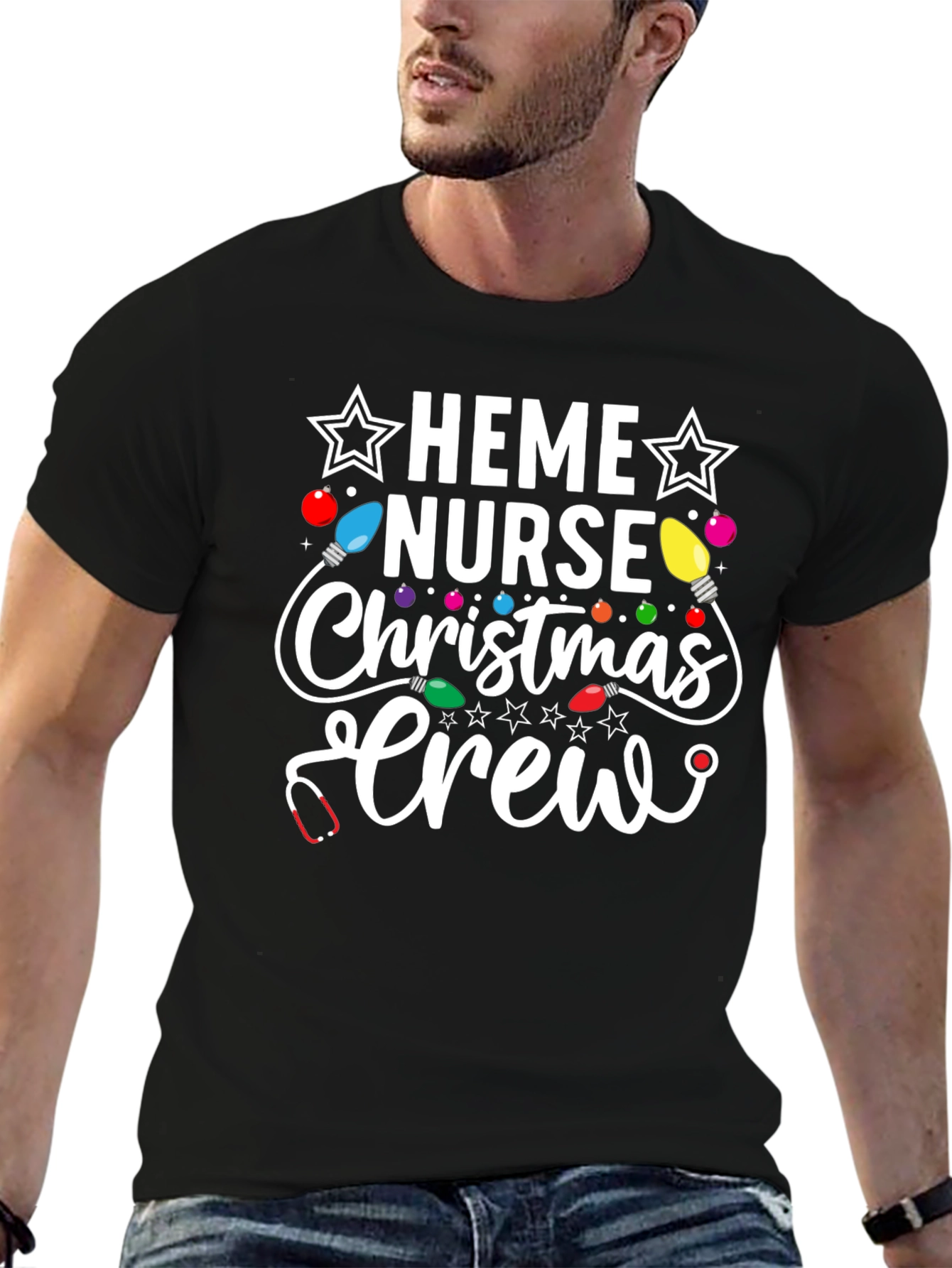 Heme Nurse Christmas Crew Holiday T-Shirt