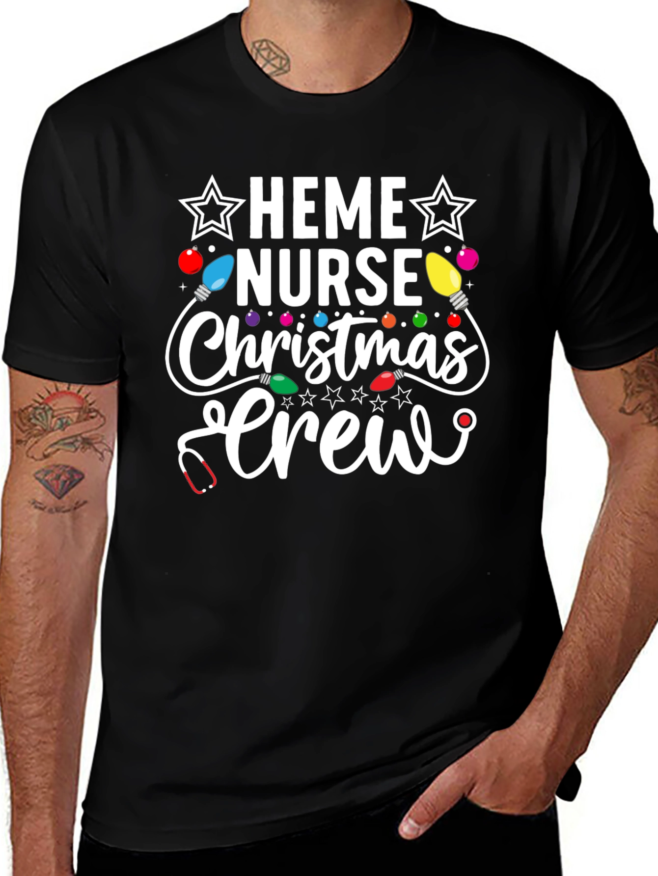 Heme Nurse Christmas Crew Holiday T-Shirt
