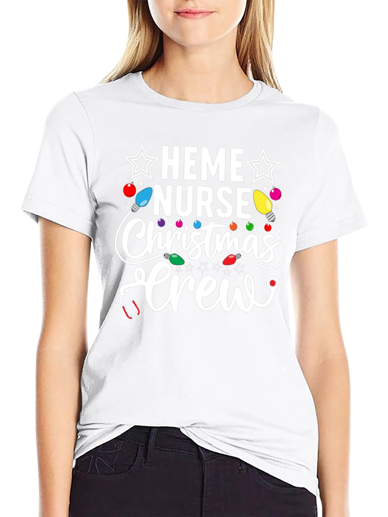 Heme Nurse Christmas Crew Holiday T-Shirt