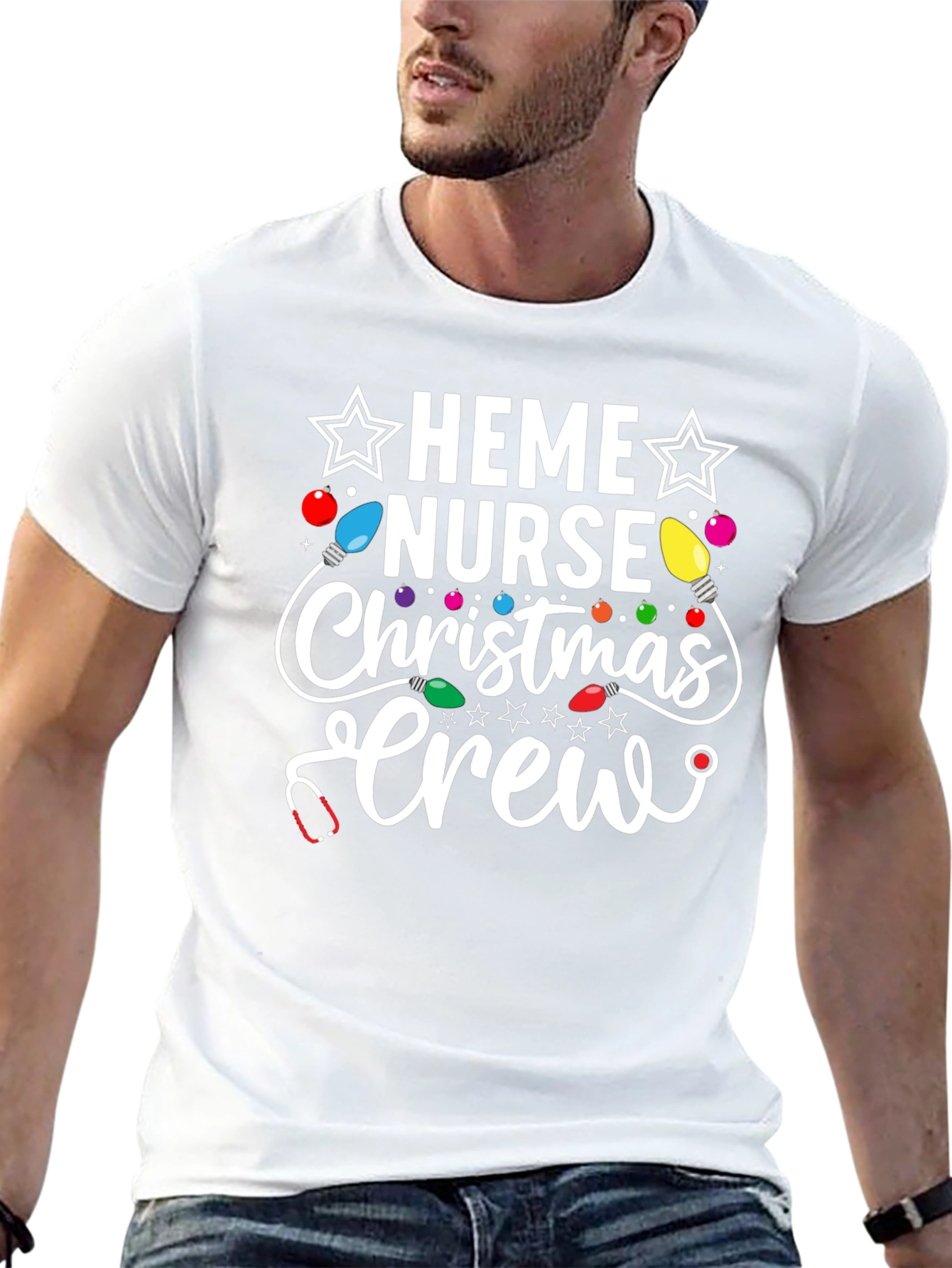 Heme Nurse Christmas Crew Holiday T-Shirt