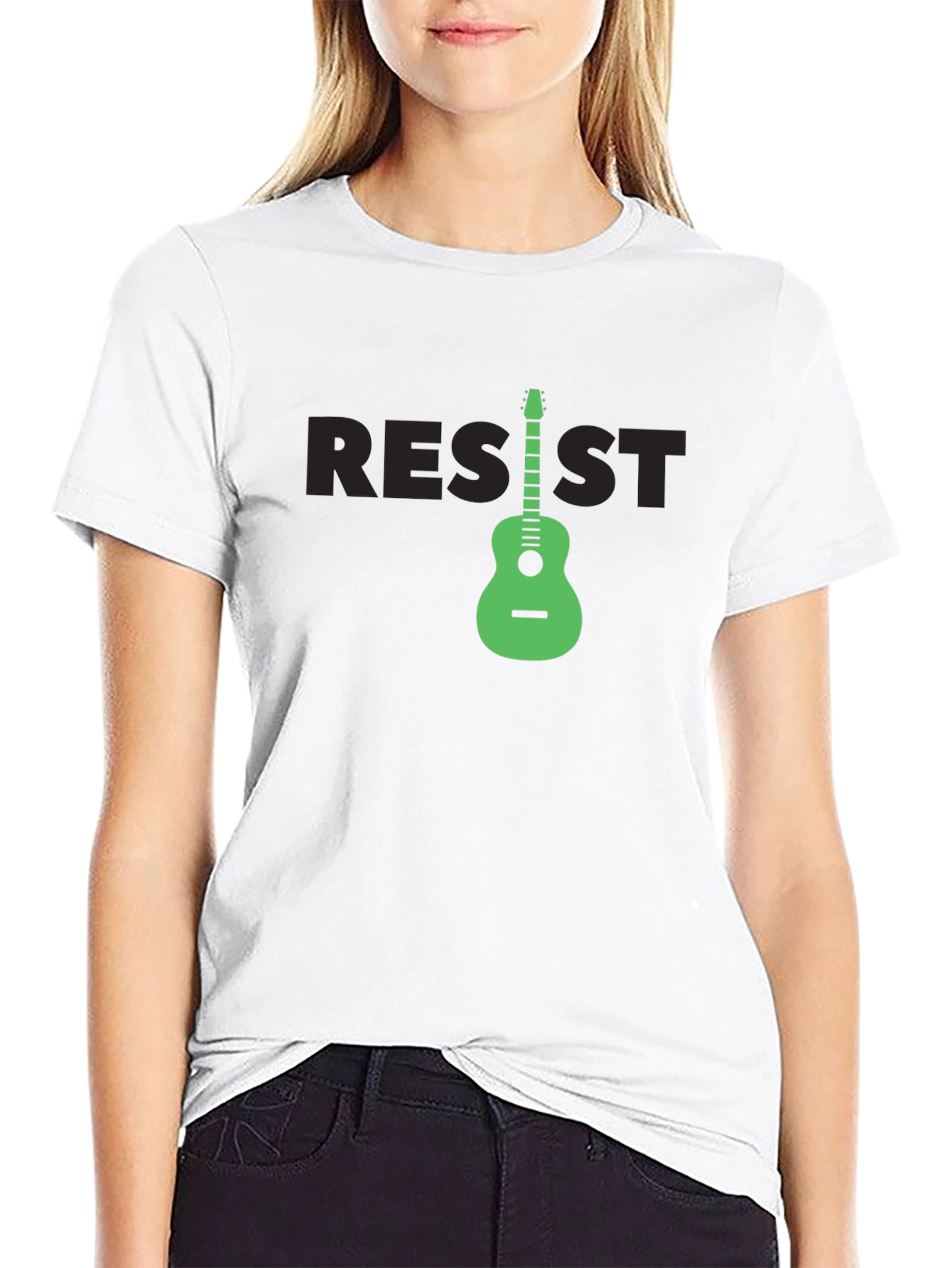 Resist Guitar Graphic T-Shirt
