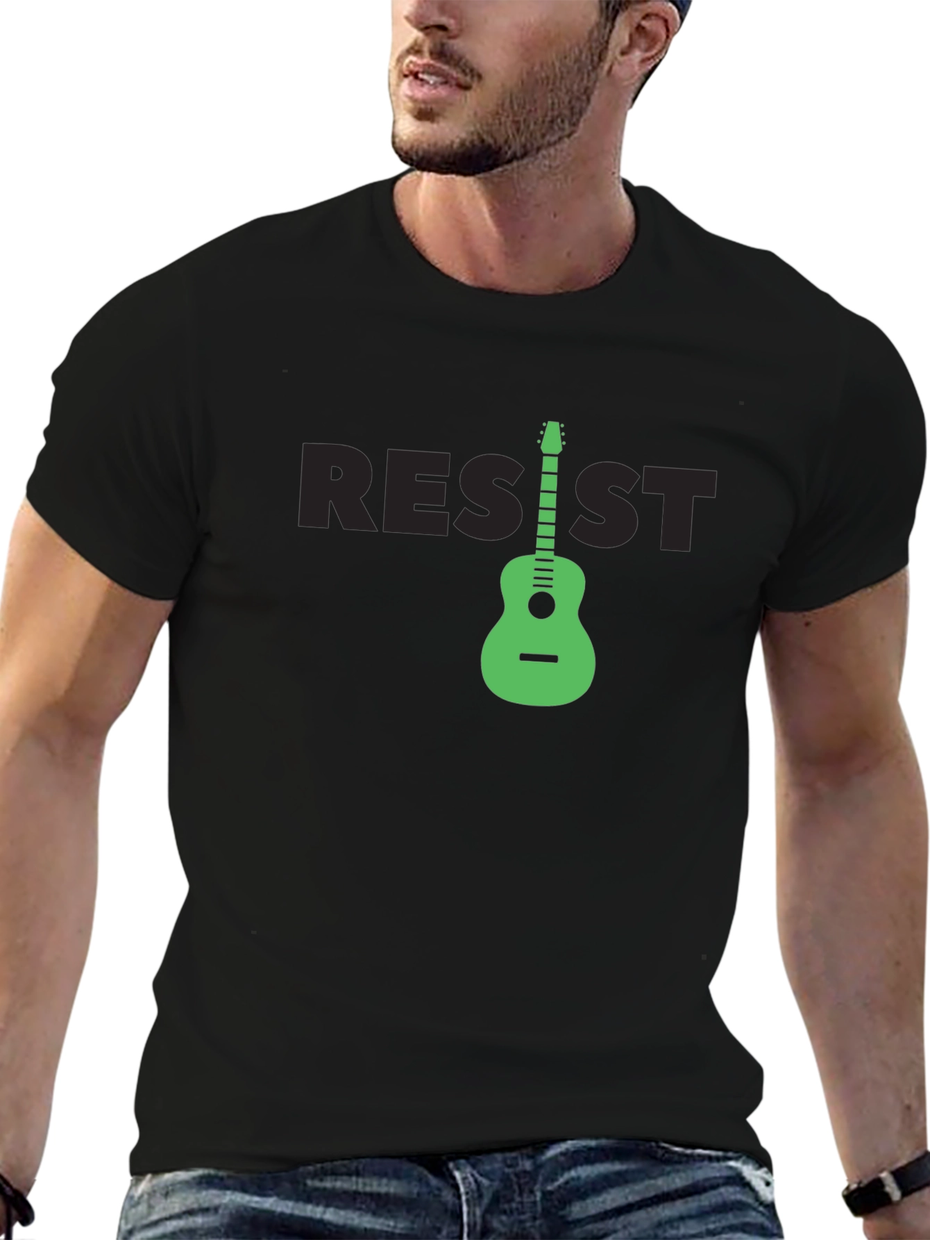 Resist Guitar Graphic T-Shirt