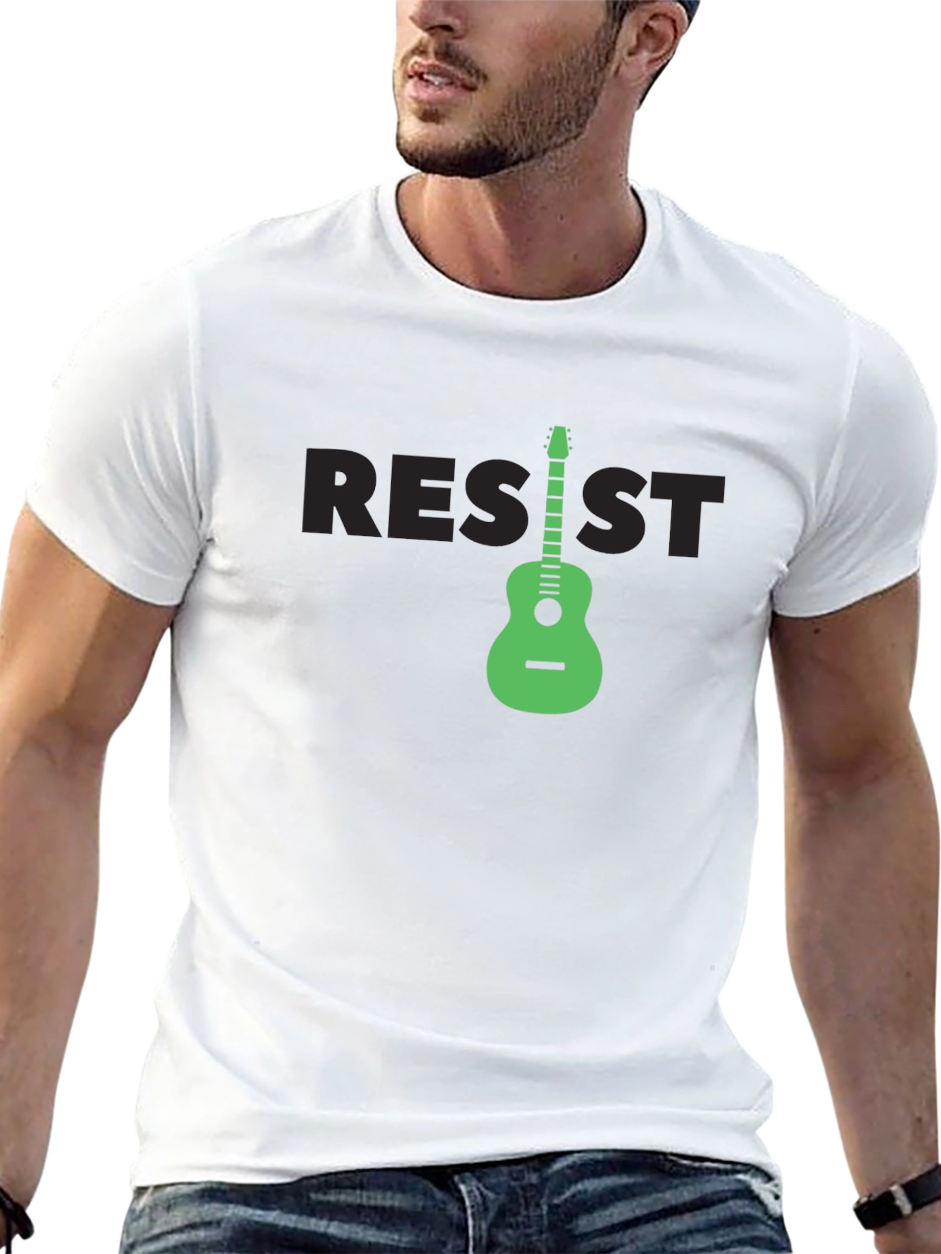 Resist Guitar Graphic T-Shirt