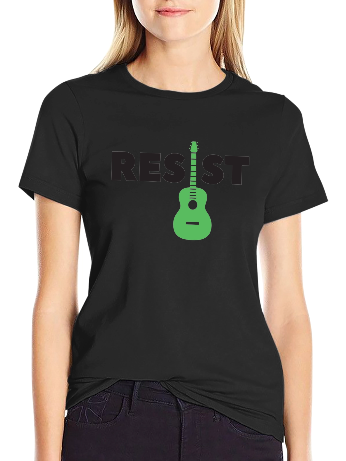 Resist Guitar Graphic T-Shirt