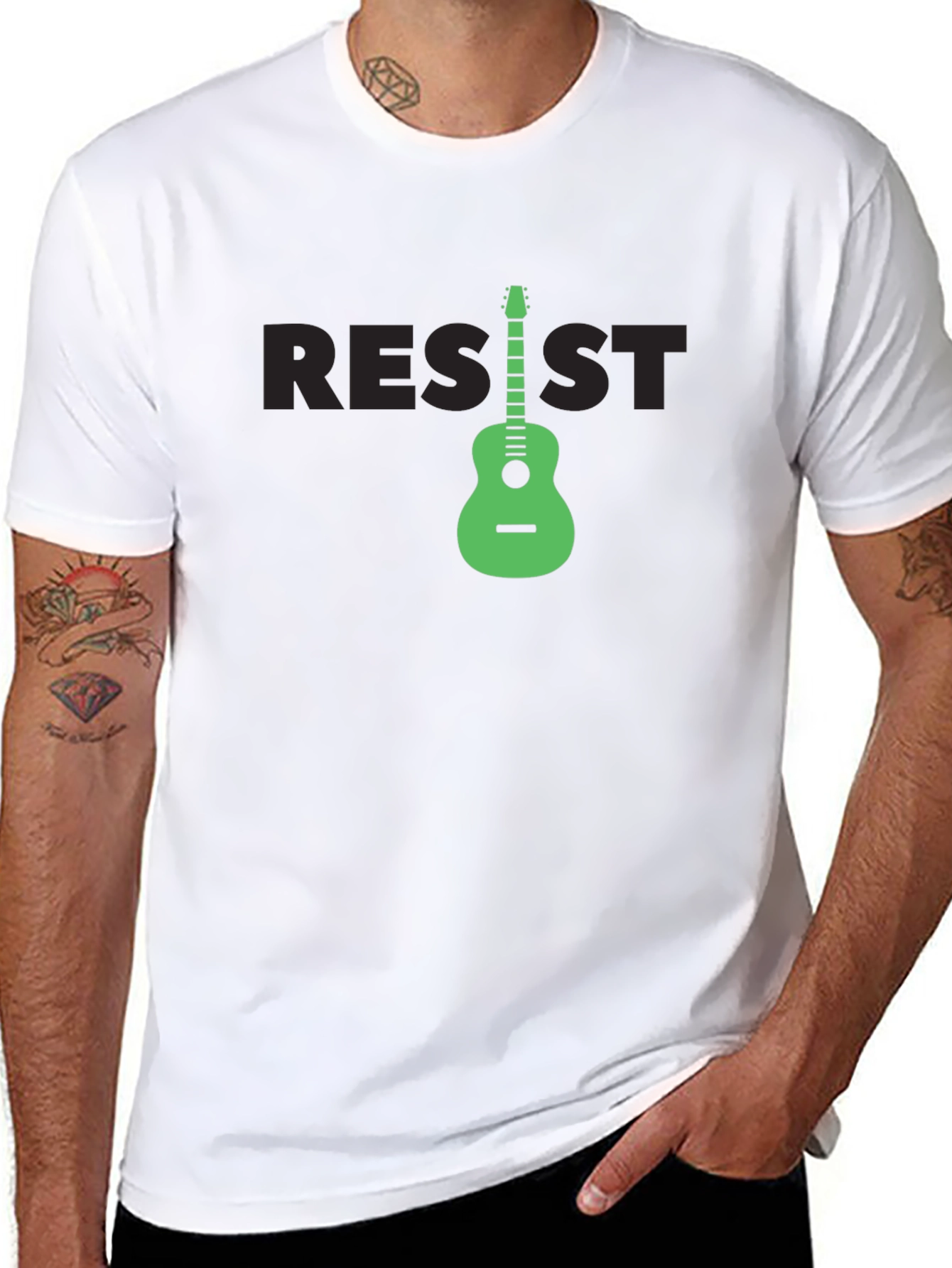Resist Guitar Graphic T-Shirt