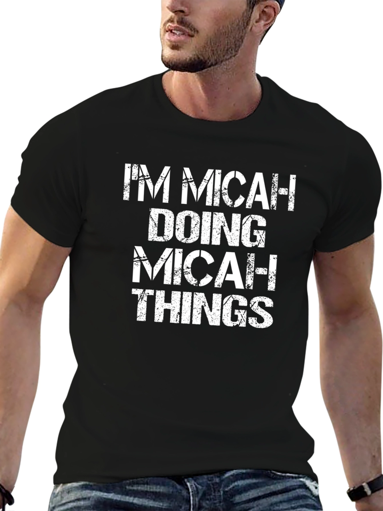 Im Micah Doing Micah Things Black Graphic T-Shirt