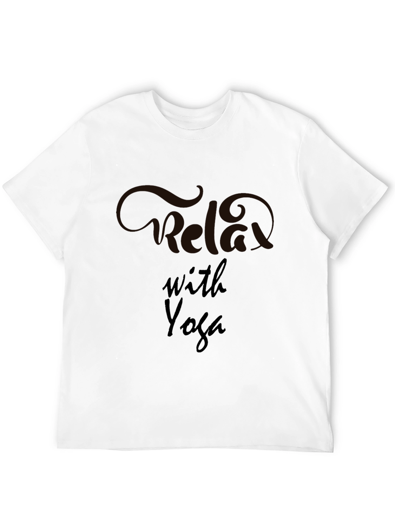 Relax with Yoga Black T-Shirt