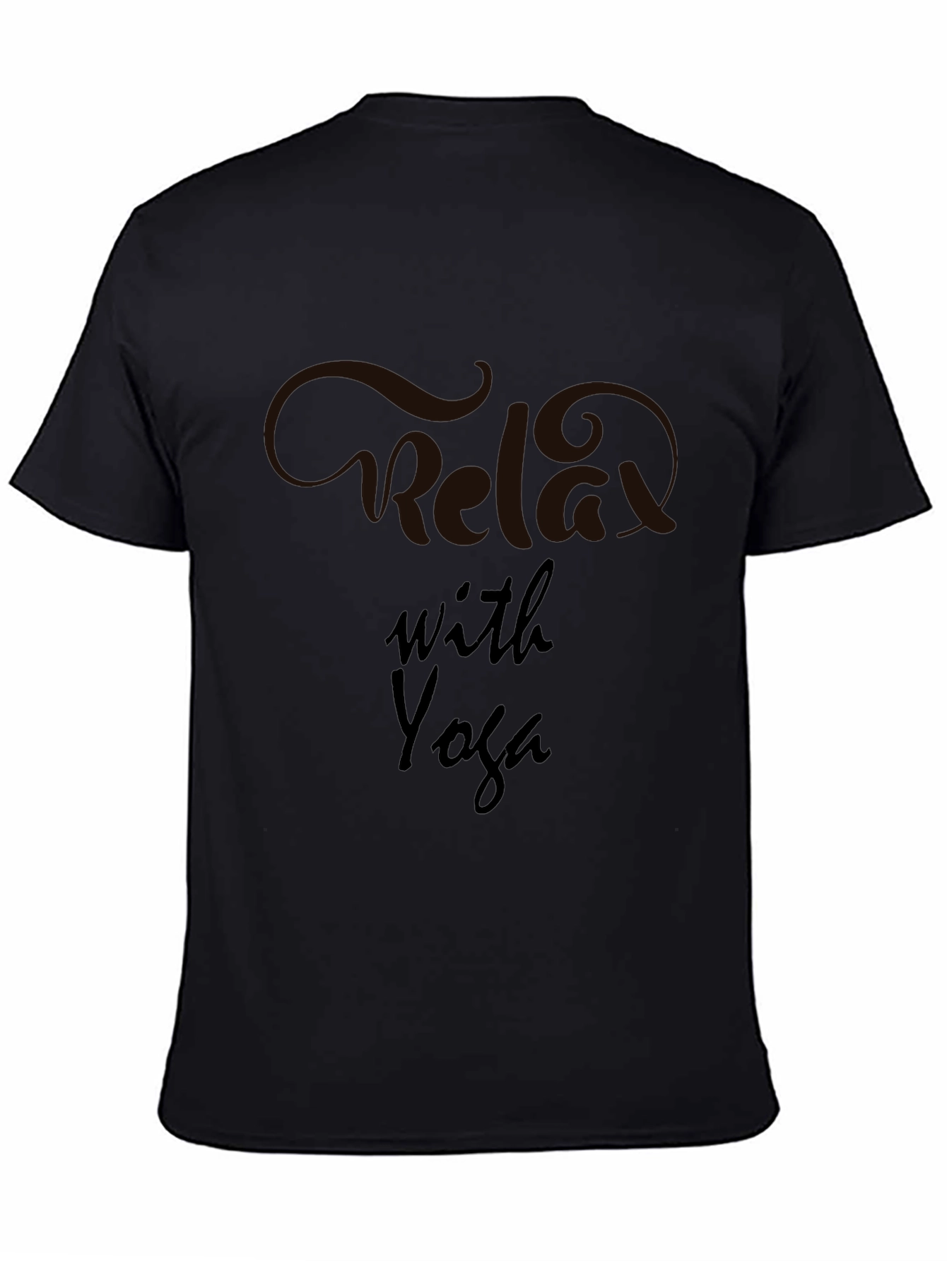 Relax with Yoga Black T-Shirt