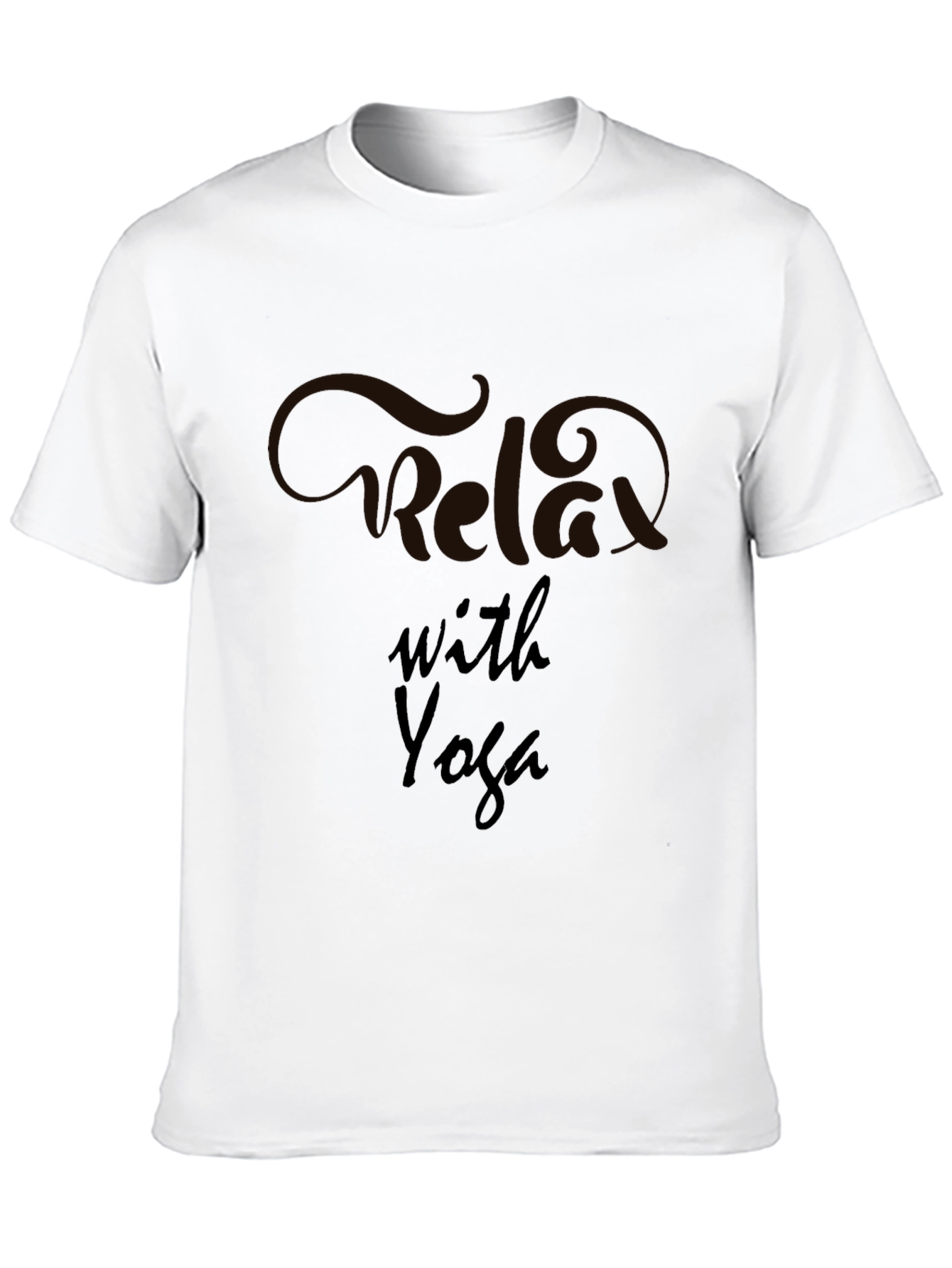 Relax with Yoga Black T-Shirt