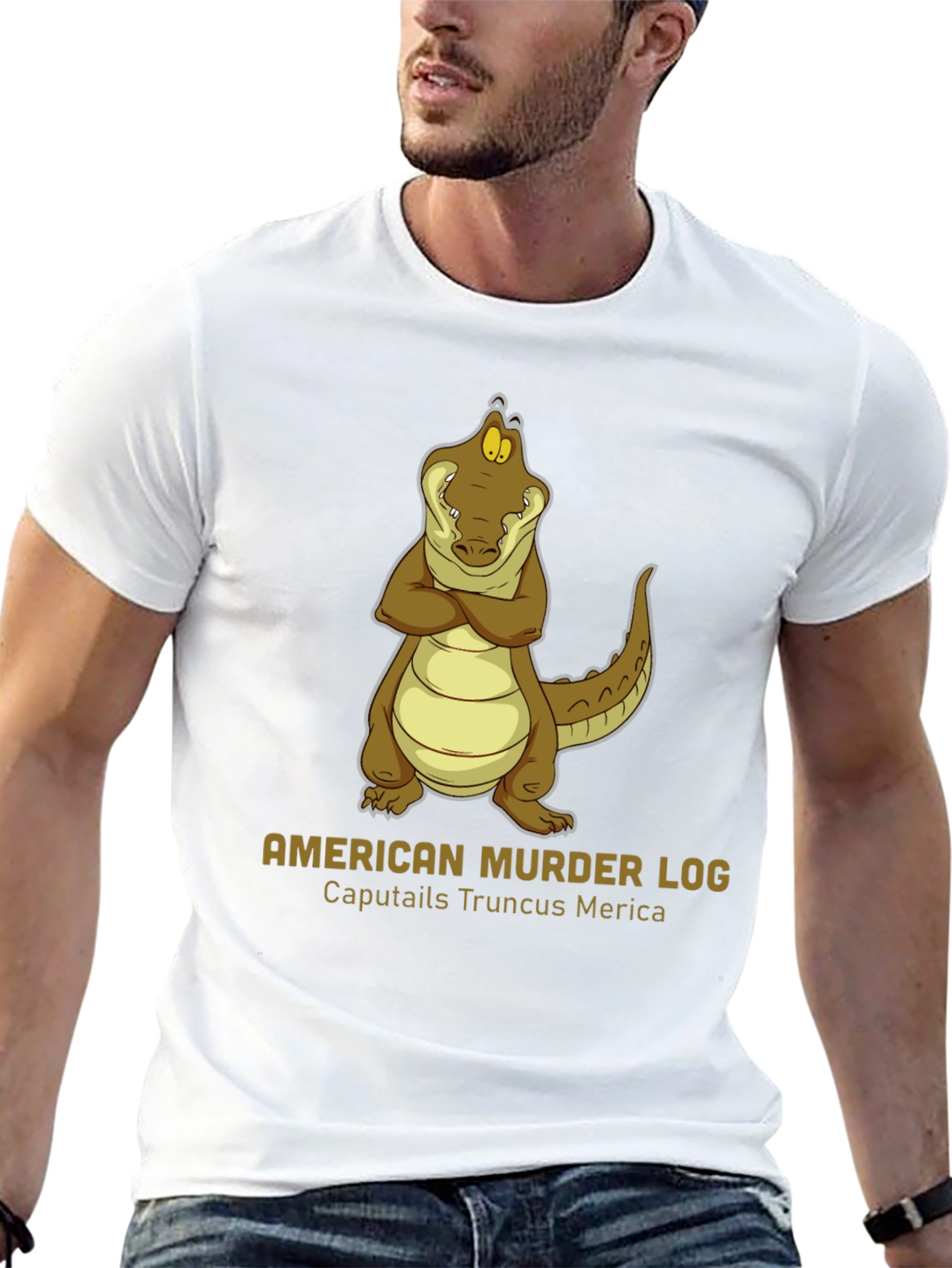 American Murder Log Alligator Graphic Tee