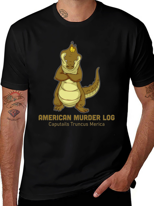 American Murder Log Alligator Graphic Tee