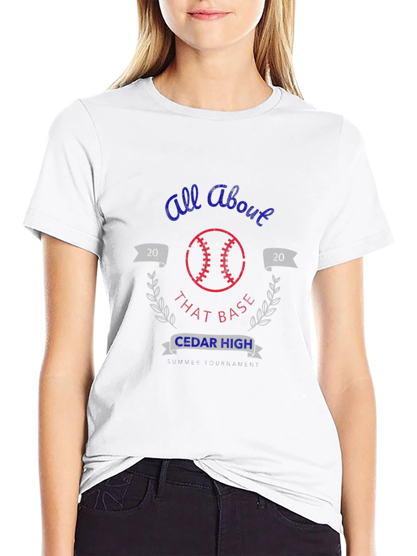 All About That Base Cedar High Baseball T-Shirt