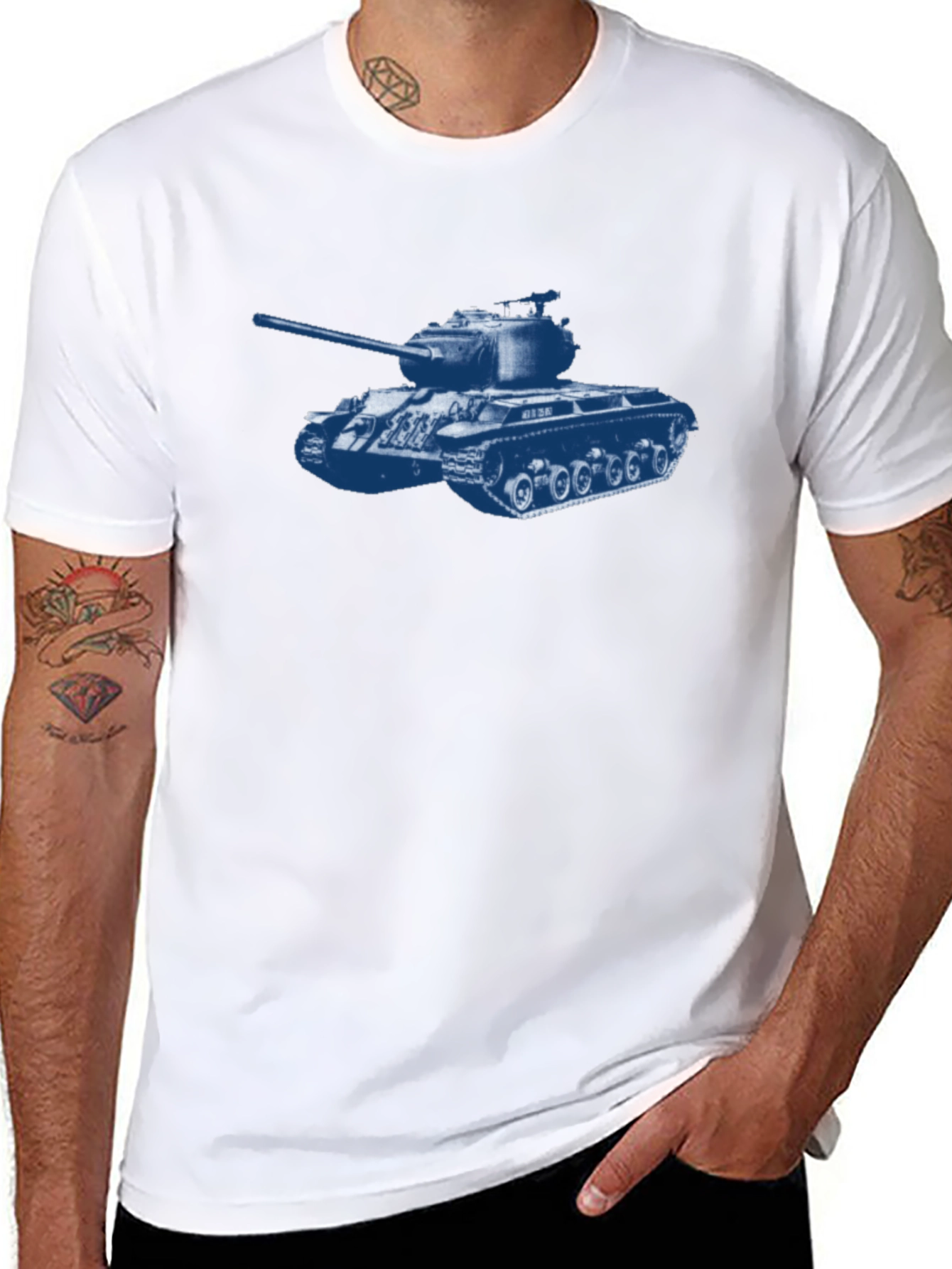 Tank Graphic T-Shirt - Military Style Tee