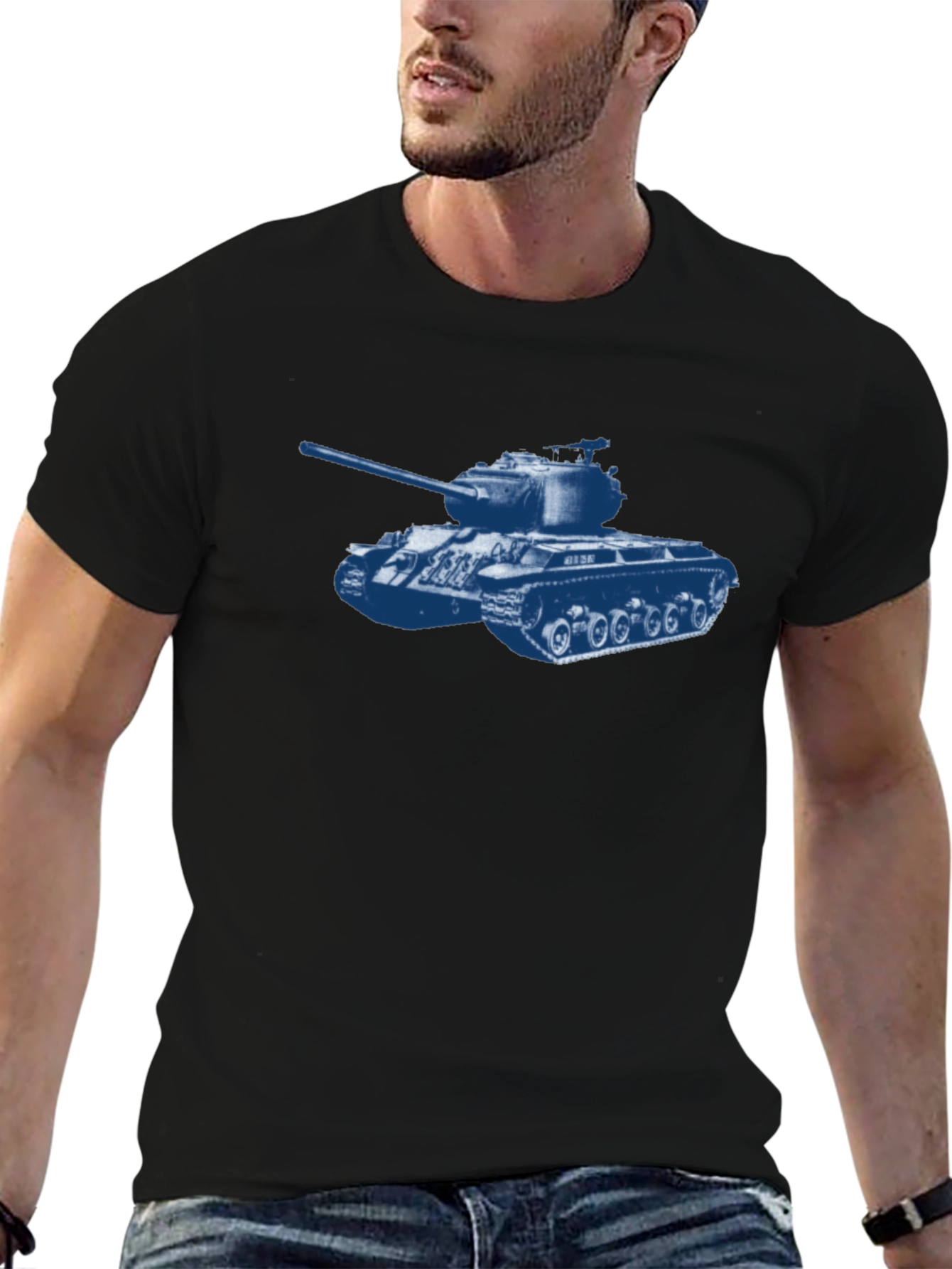 Tank Graphic T-Shirt - Military Style Tee