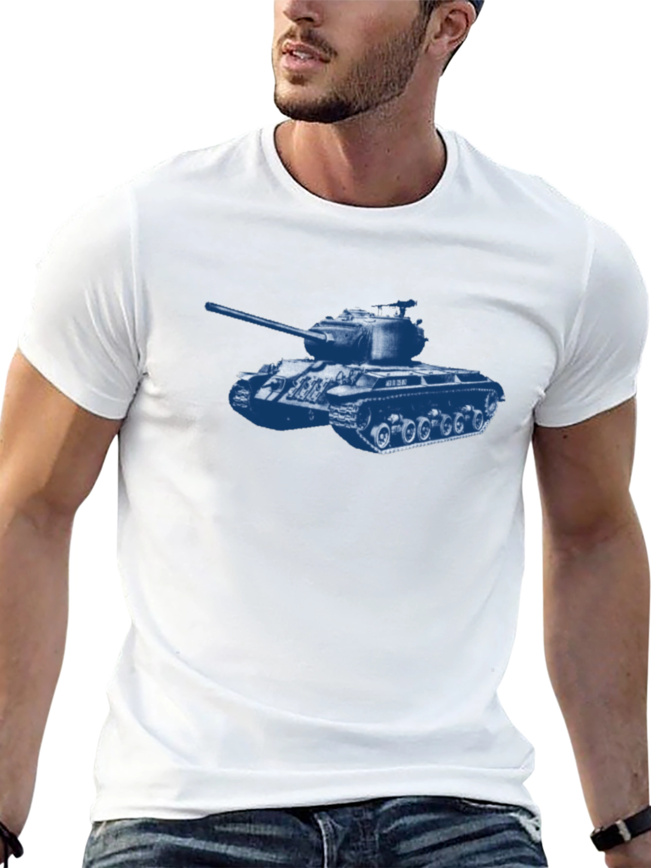 Tank Graphic T-Shirt - Military Style Tee