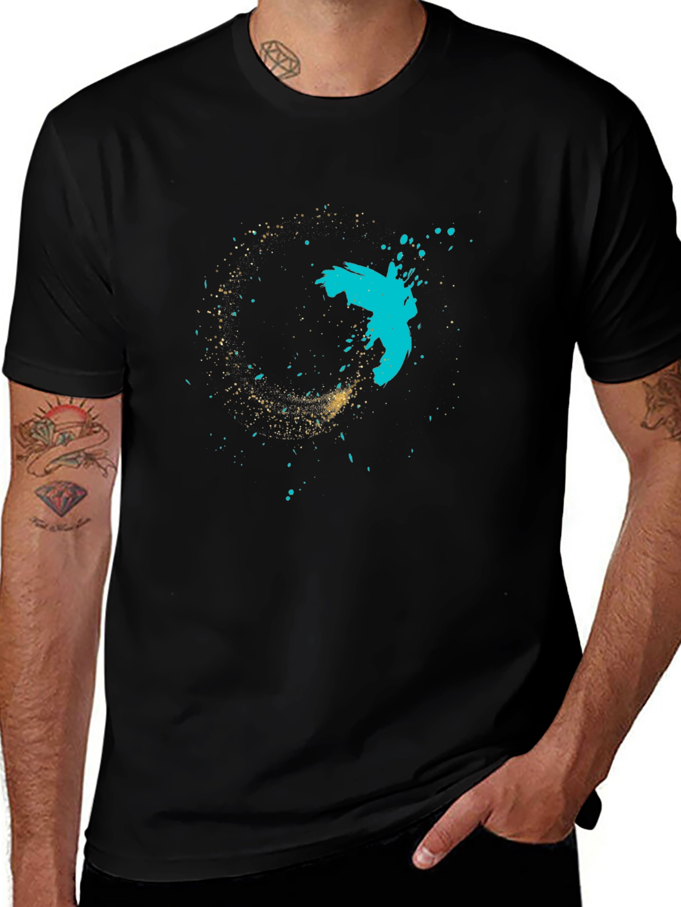 Abstract Art Black Tee