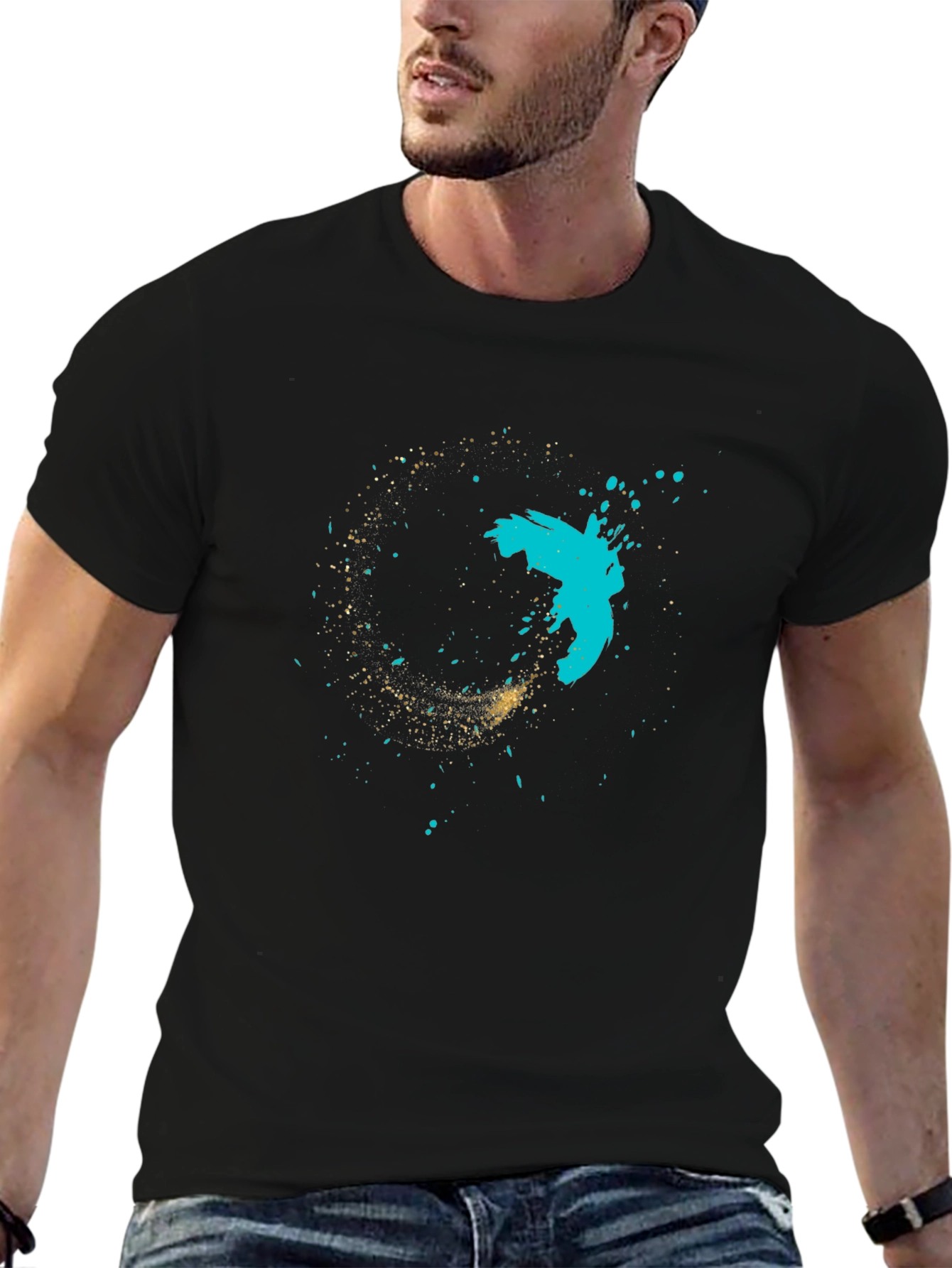Abstract Art Black Tee