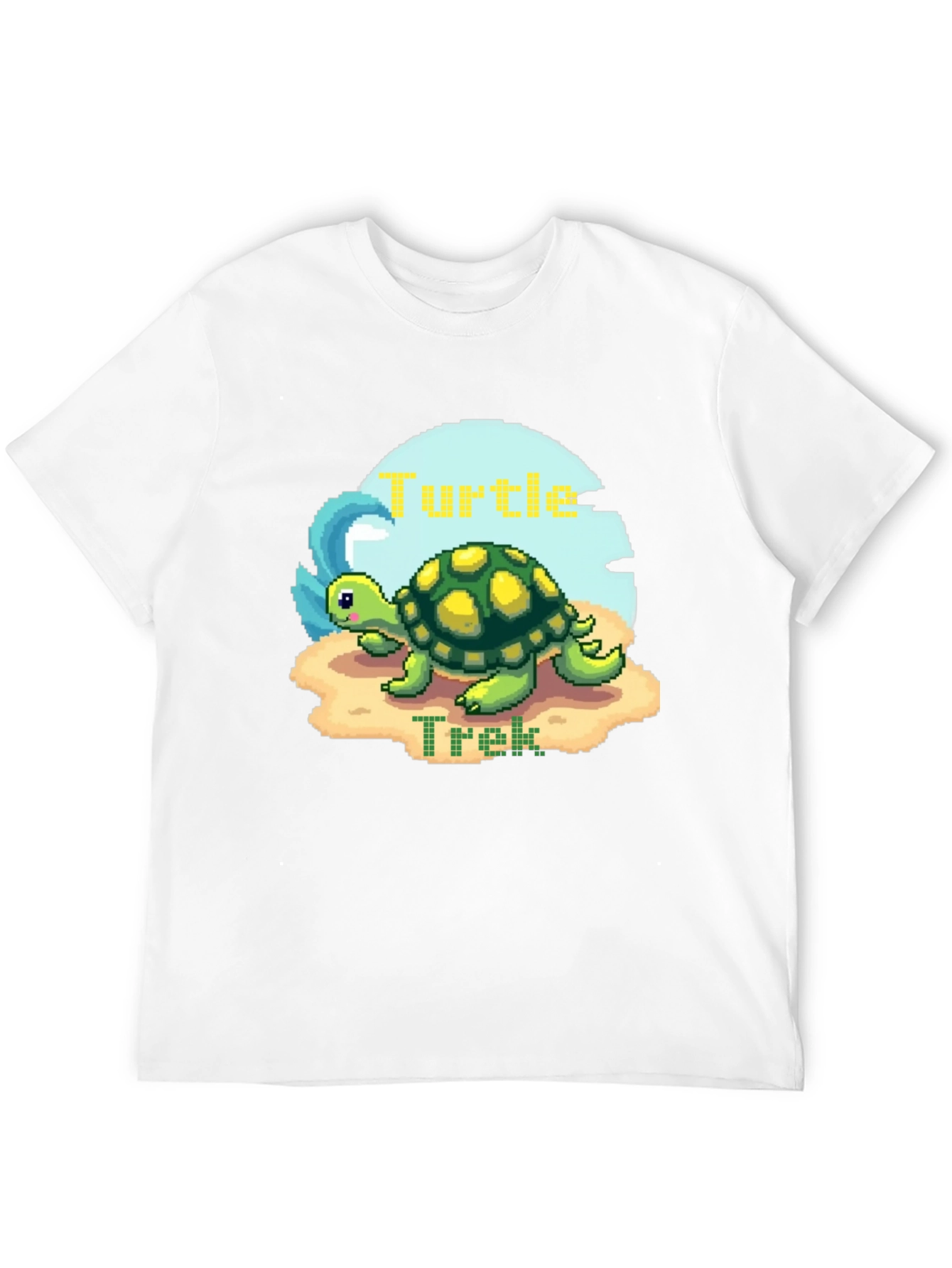 Pixel Turtle Trek Graphic Tee - Black