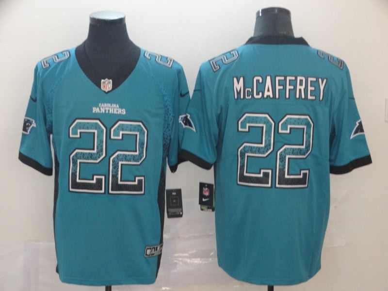 Men's Carolina Panthers Christian McCaffrey #22 Blue Game Player Jerseys