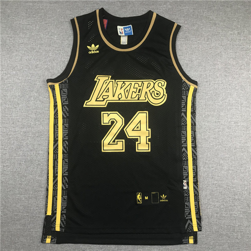 Men's Los Angeles Lakers Kobe Bryant #24 Black Replica Jerseys