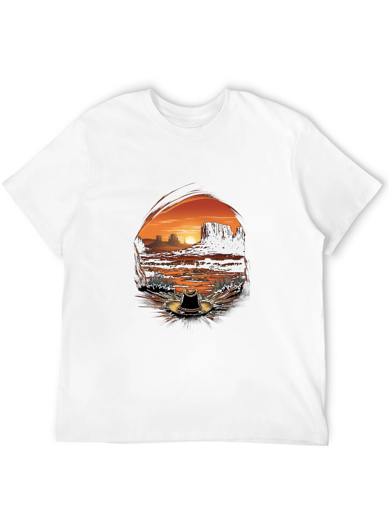 Desert Sunset Graphic Tee - Western Style