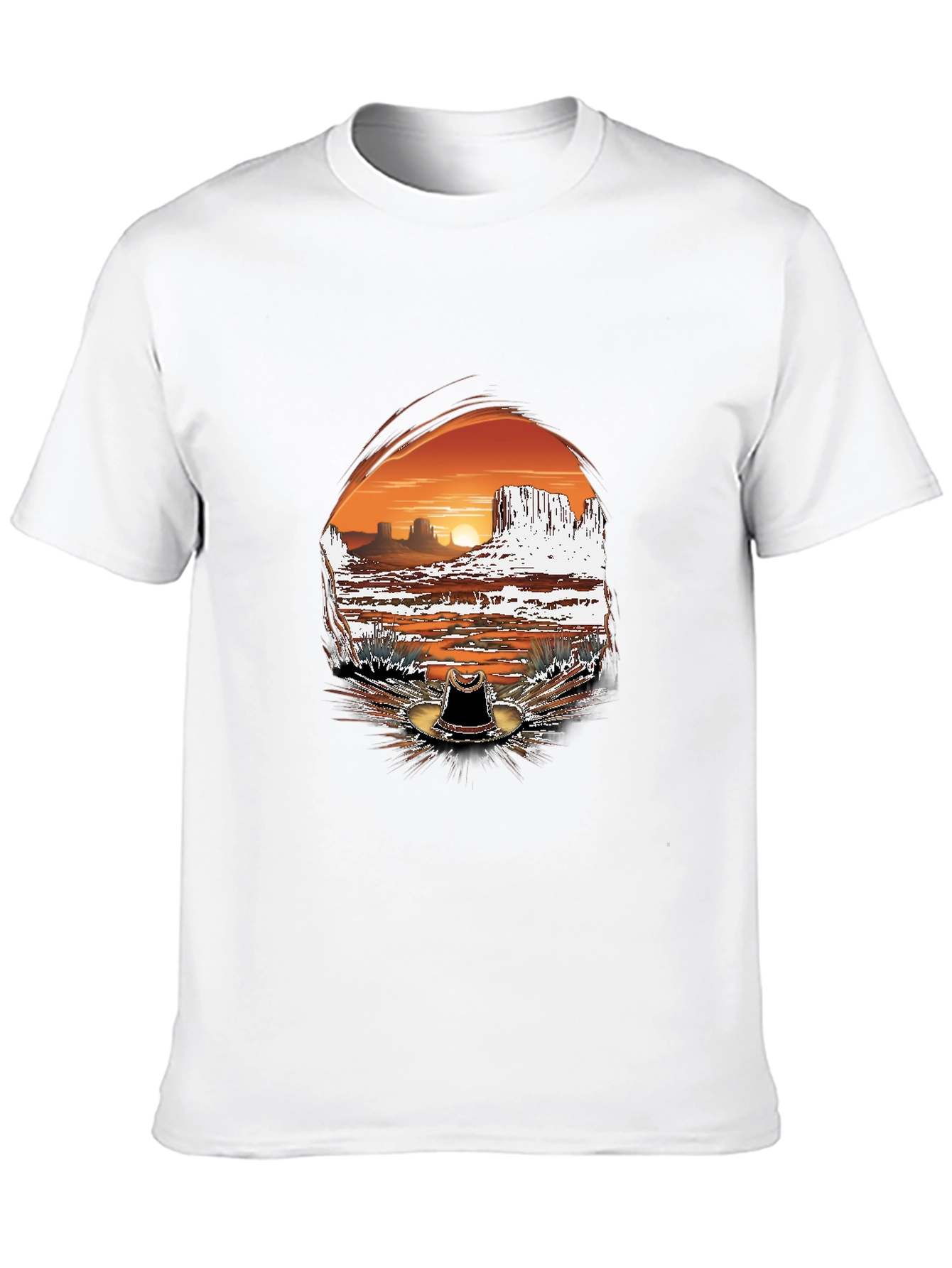 Desert Sunset Graphic Tee - Western Style