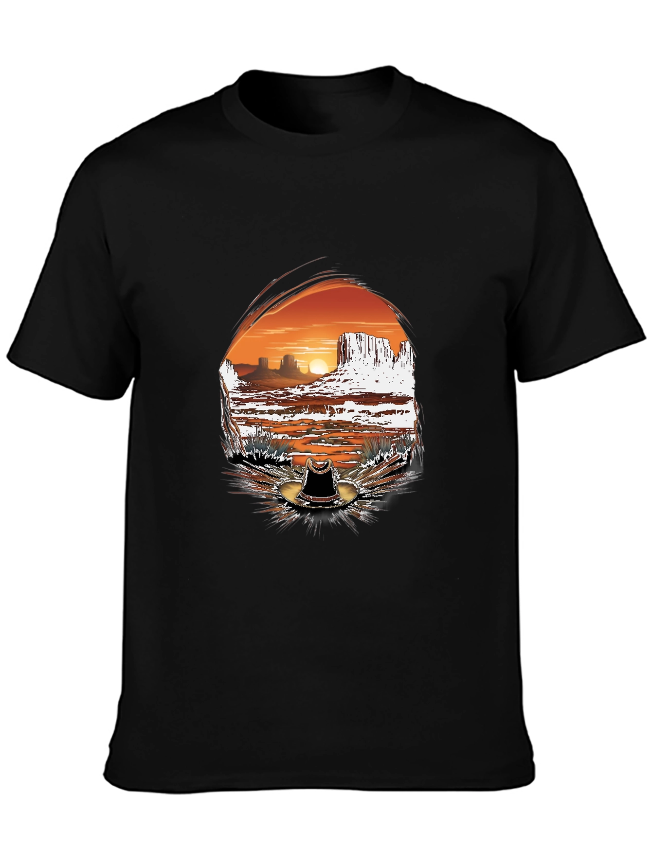 Desert Sunset Graphic Tee - Western Style