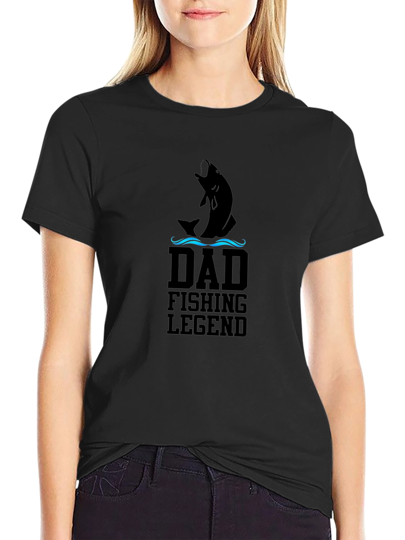 Dad Fishing Legend Graphic T-Shirt
